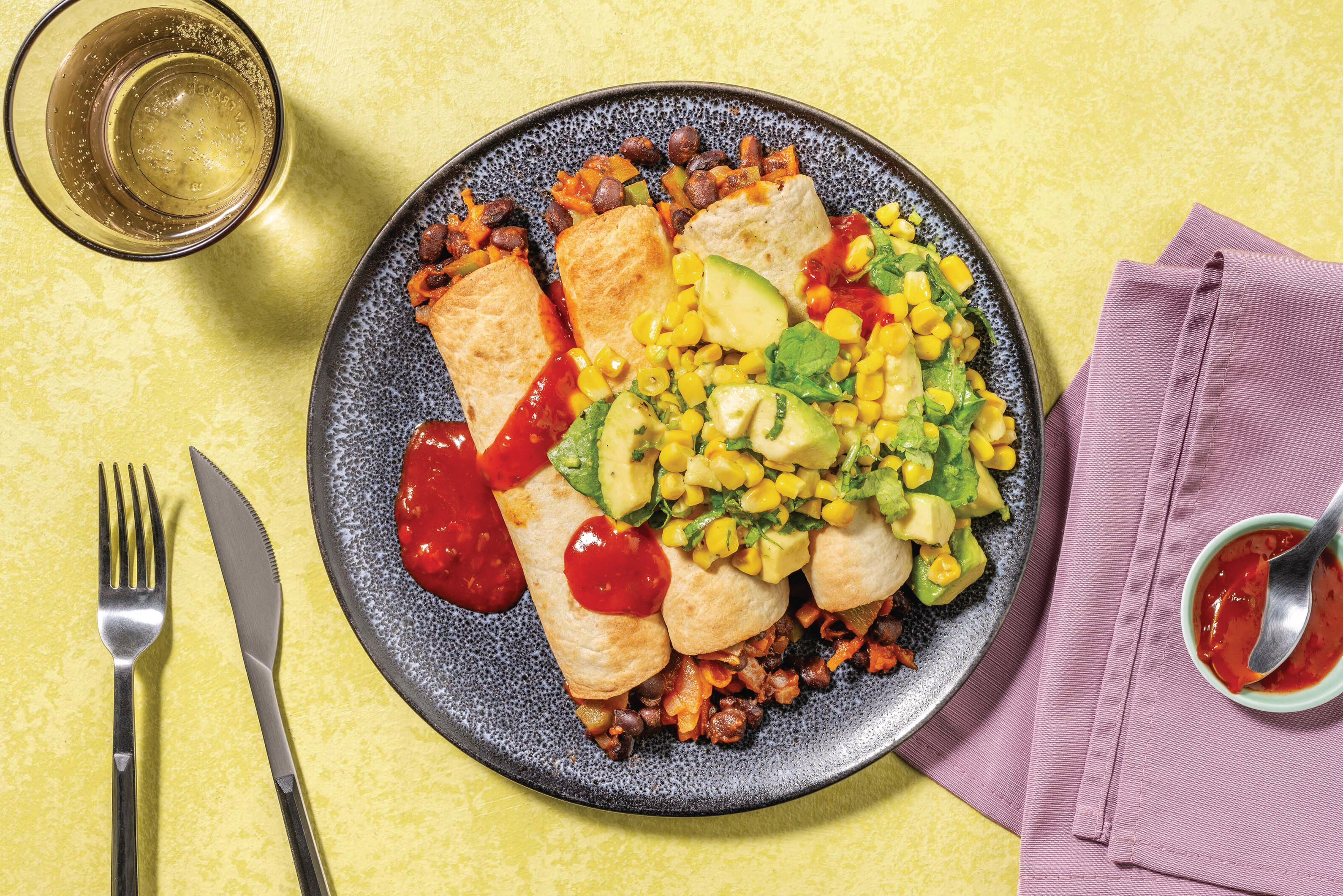 Beef & Black Bean Loaded Taquitos