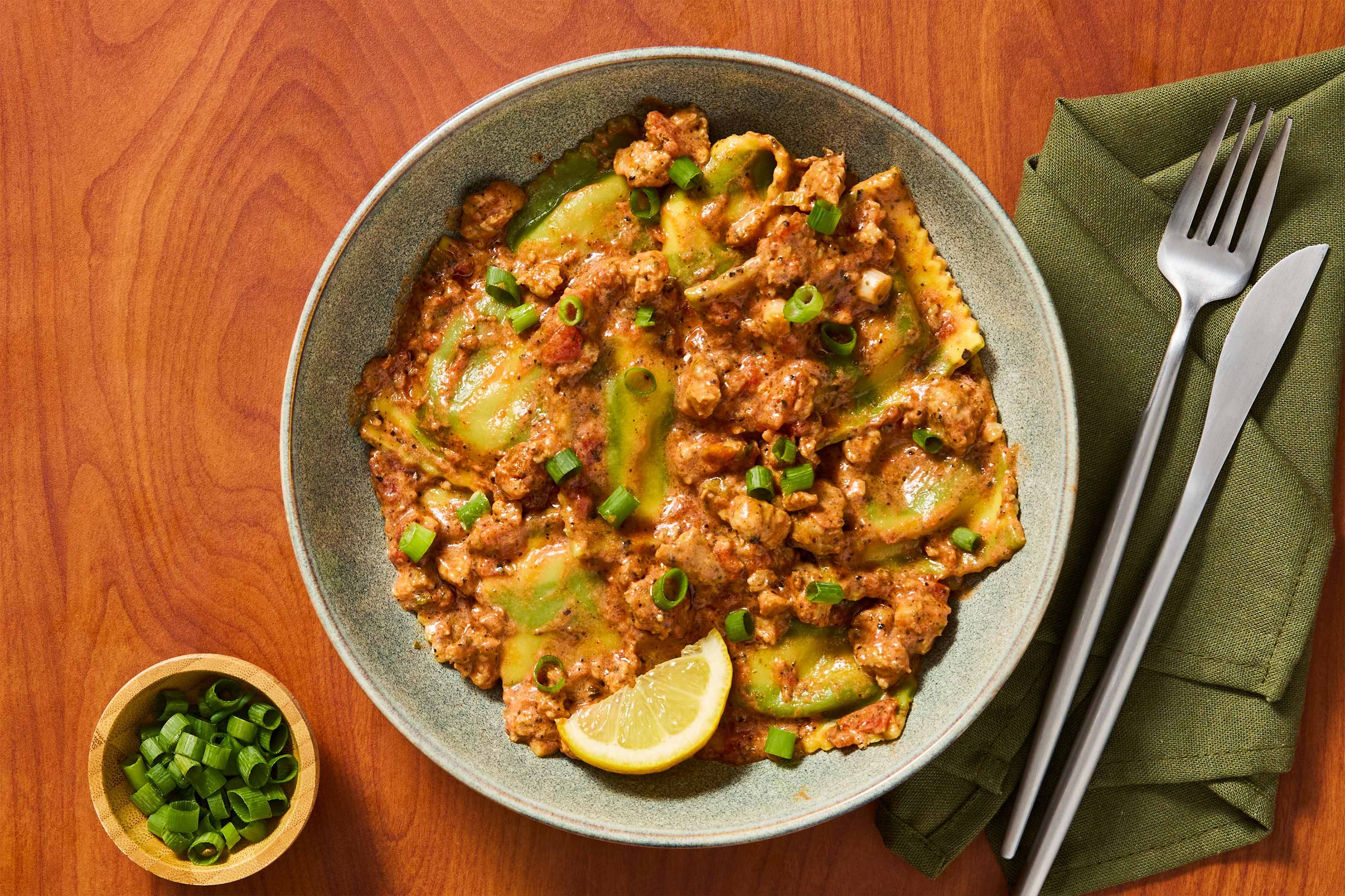 Tofu & Spinach Ravioli
