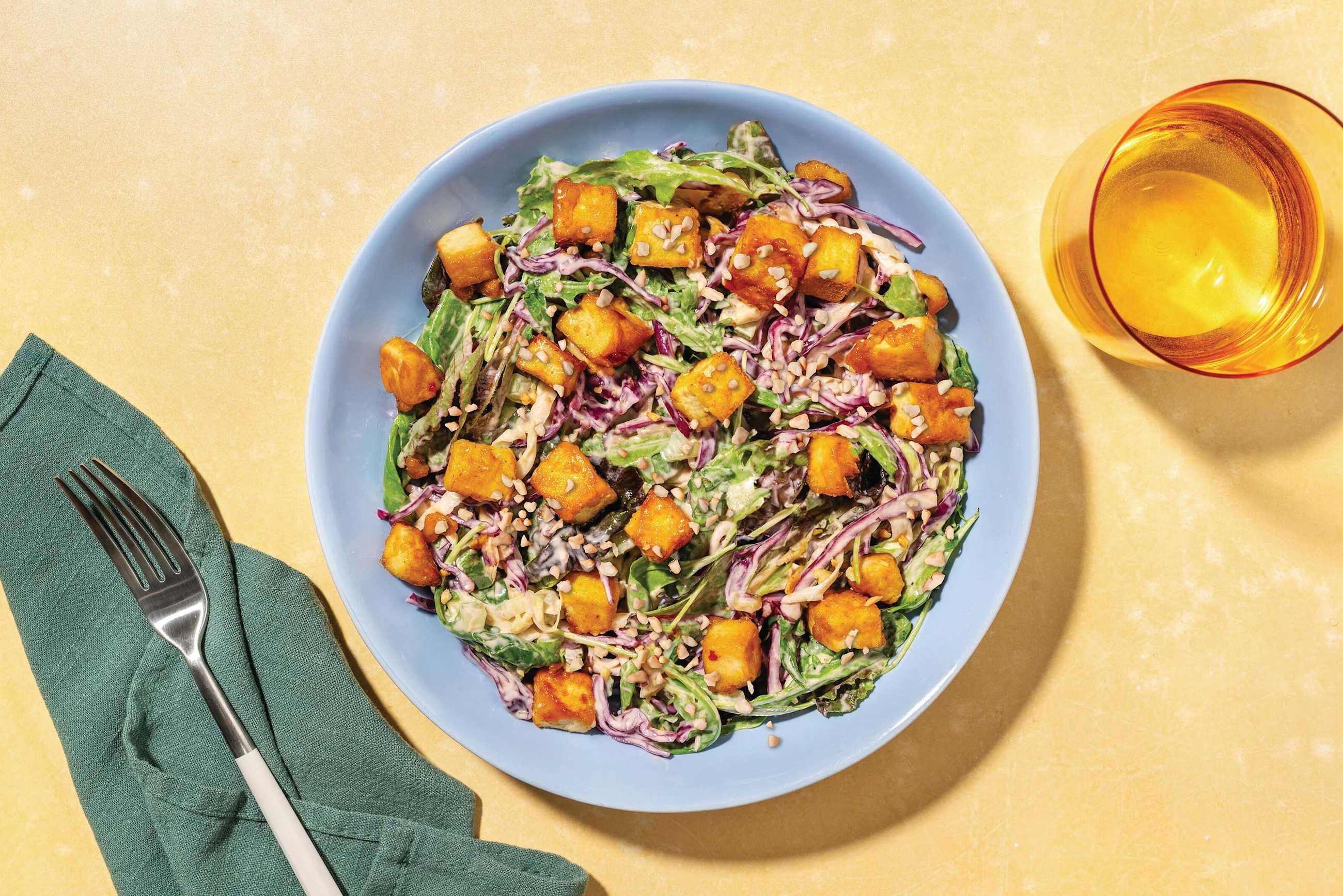 Double Sweet Chilli Tofu & Sesame Sriracha Slaw