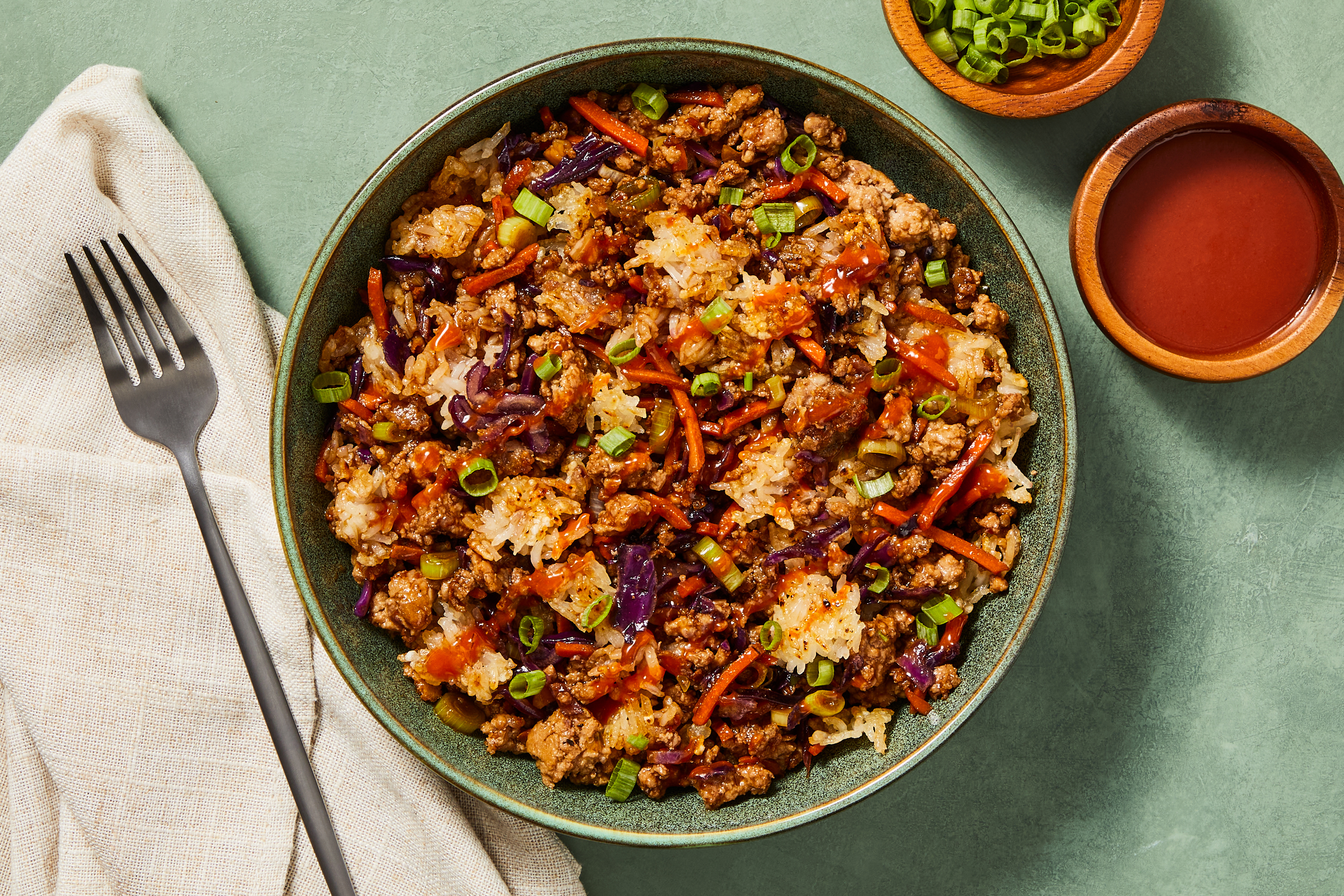 One-Pan Sweet & Spicy Tofu Fried Rice