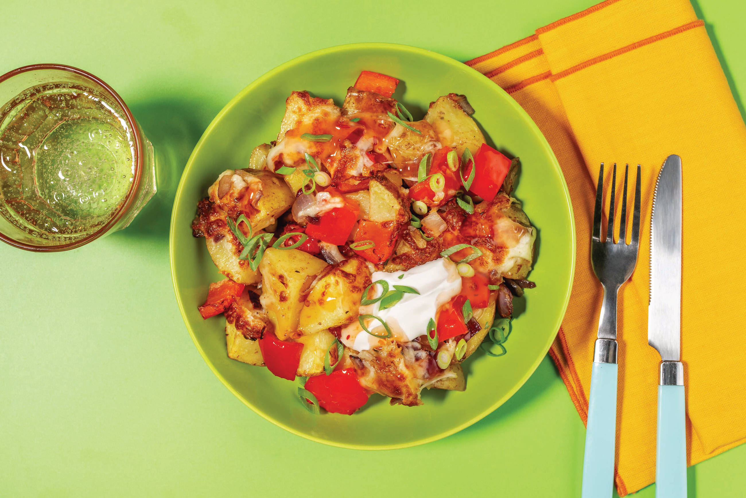 Cheesy Kartoffel-Paprika-Bake