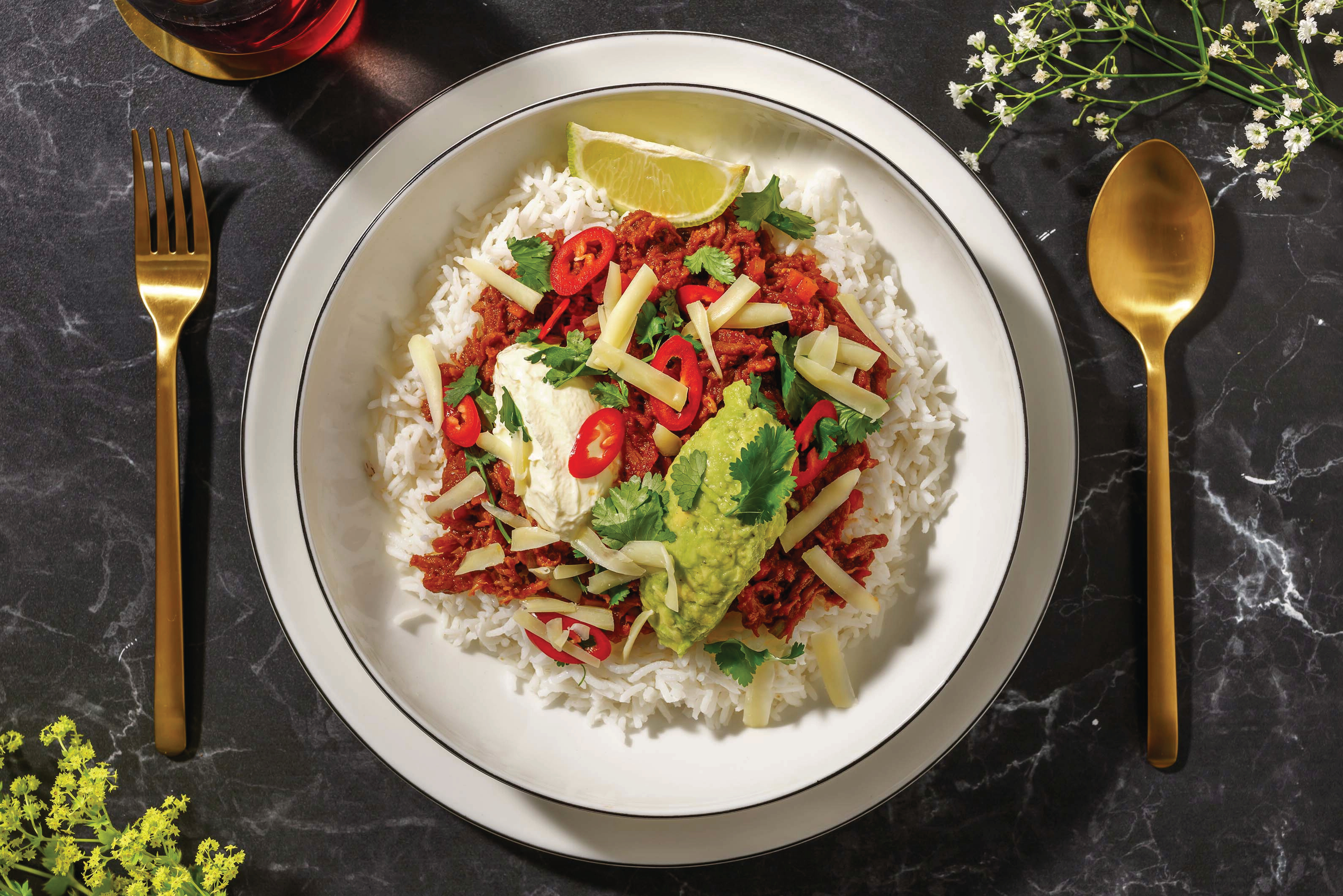 Mexican Beef Brisket Burrito Bowl