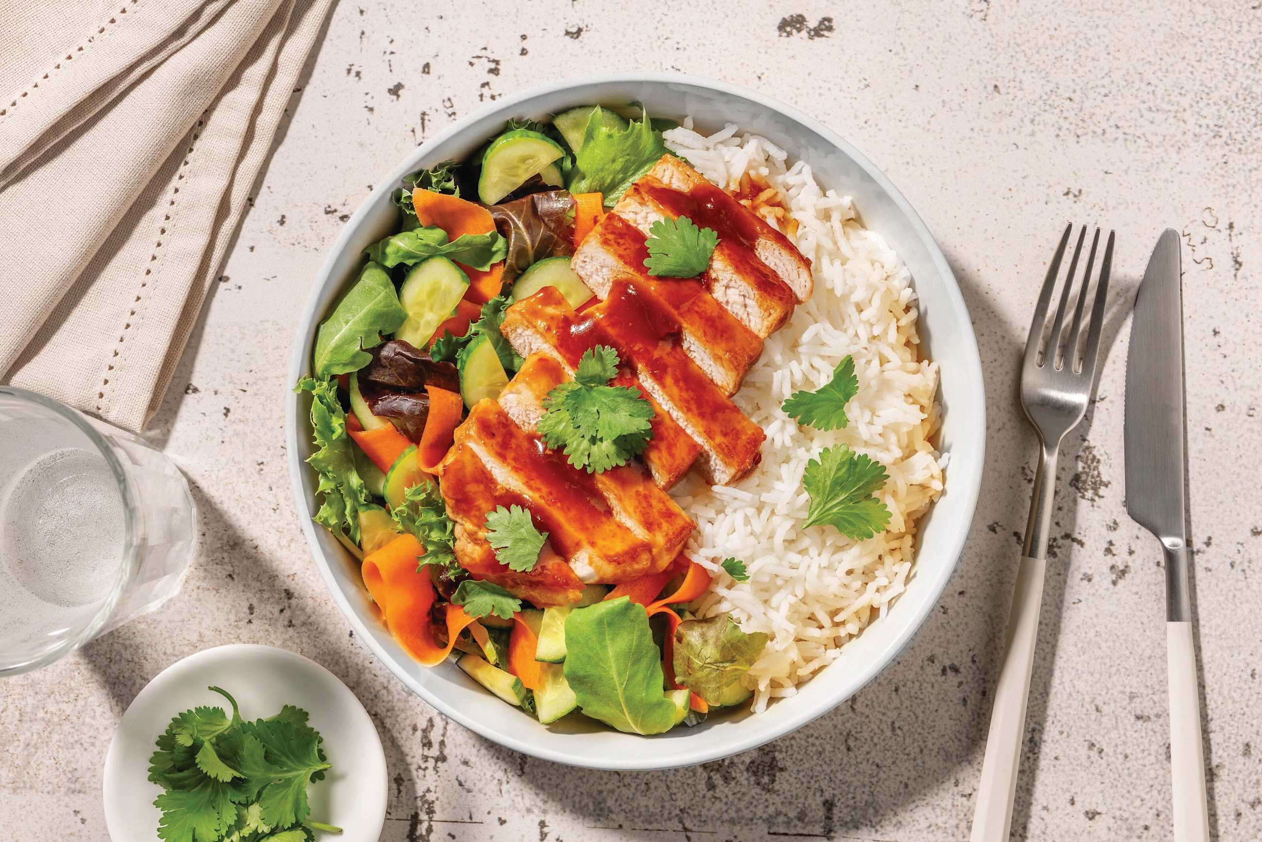 Easy Vietnamese Pork & Cauli & Broc Rice Bowl