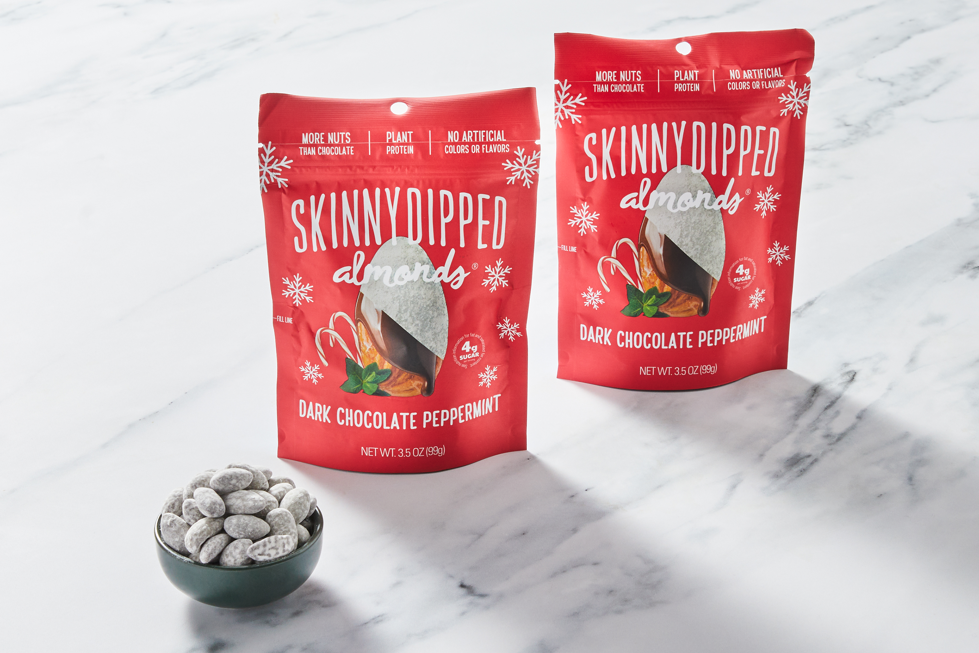 SkinnyDipped Dark Chocolate Peppermint Almonds