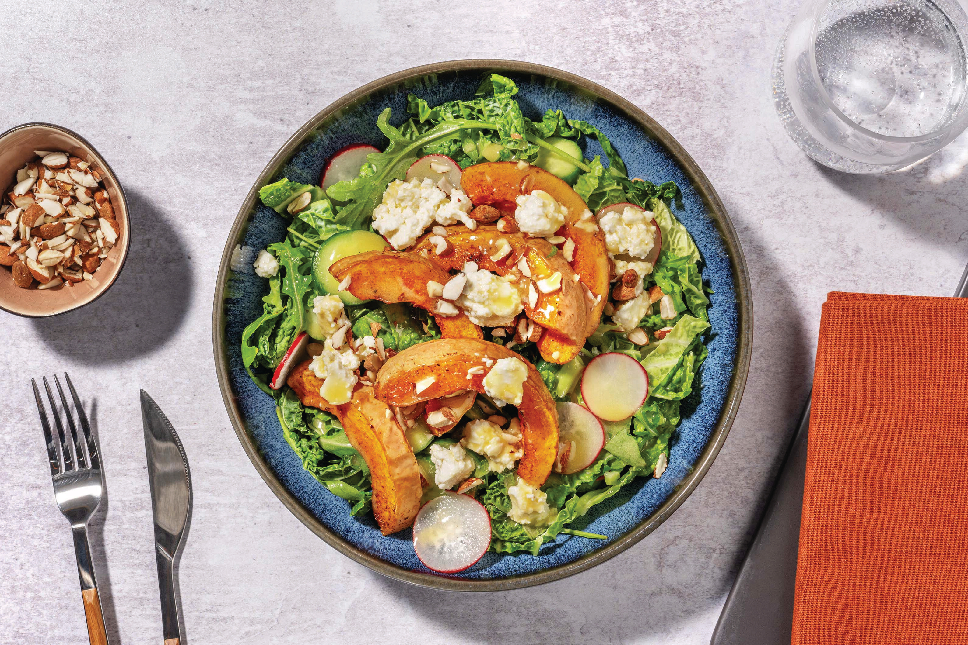 Roast Pumpkin, Chicken & Supergreen Salad