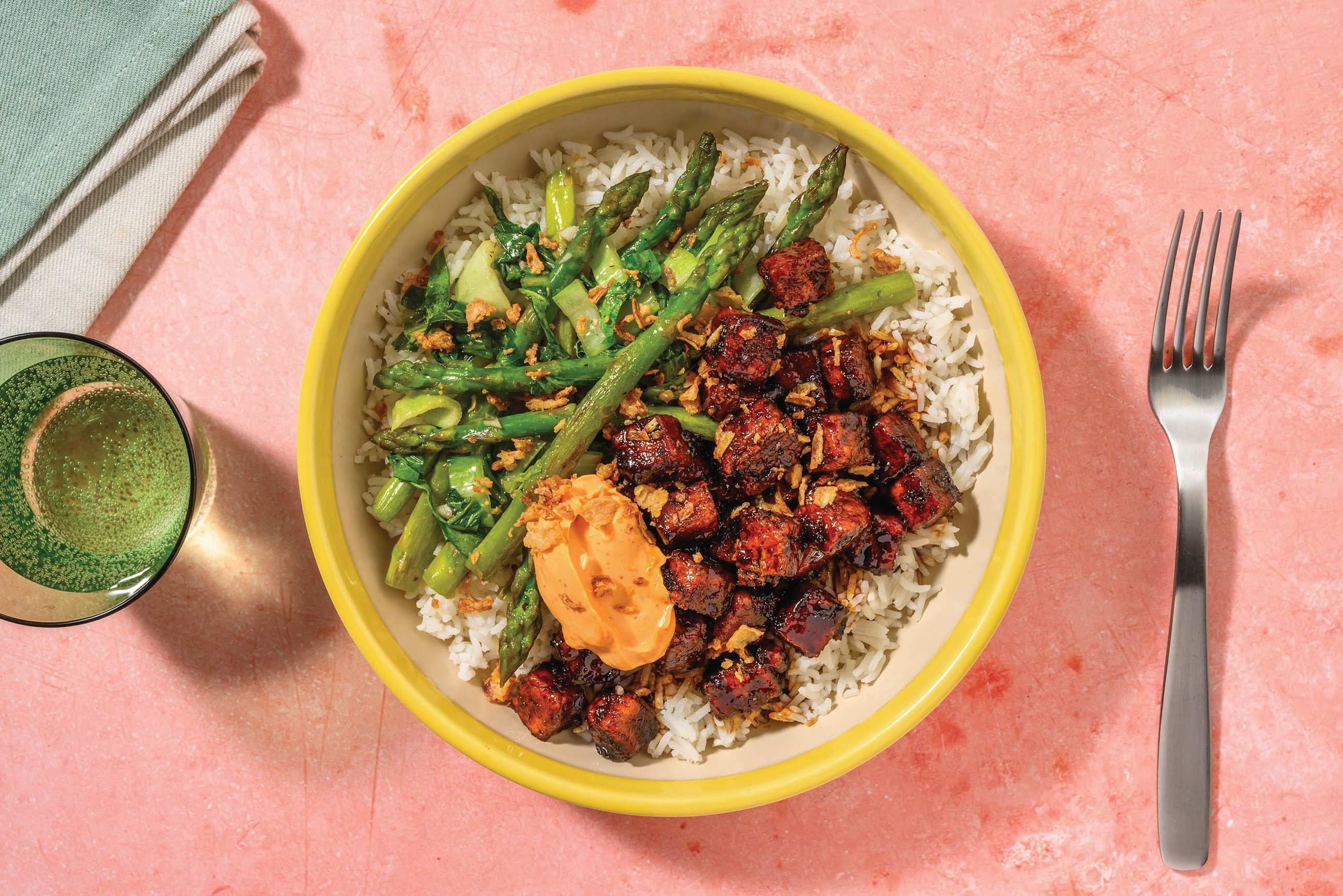 Asian Tofu, Prawns & Asparagus Stir-Fry