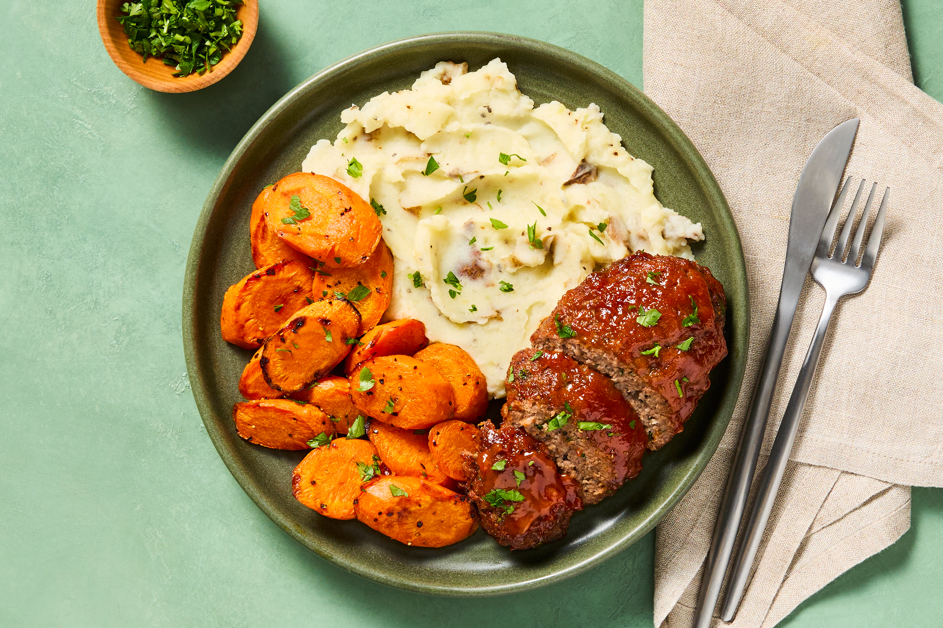 Roasted Garlic & Onion Meatloaves