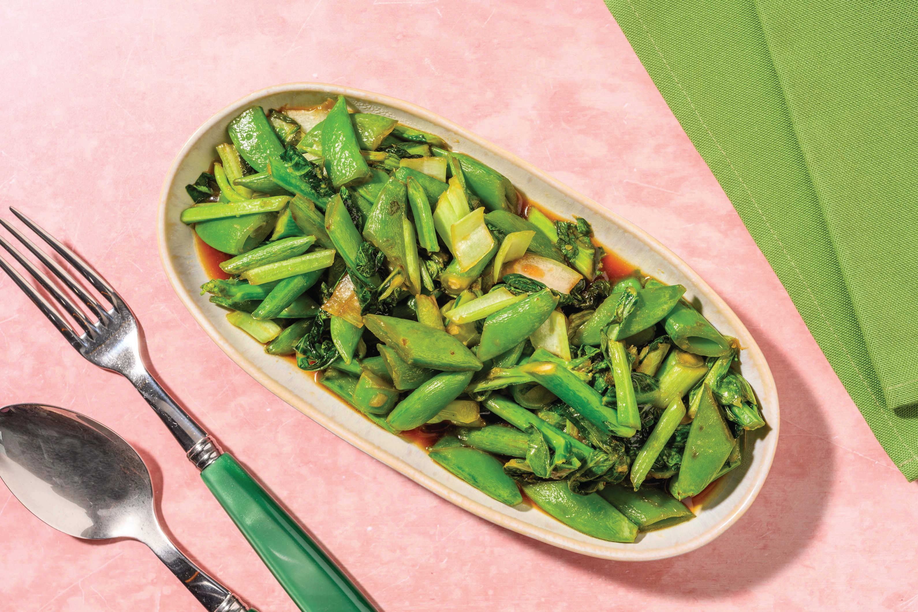 Asian Green Veggie Stir-Fry