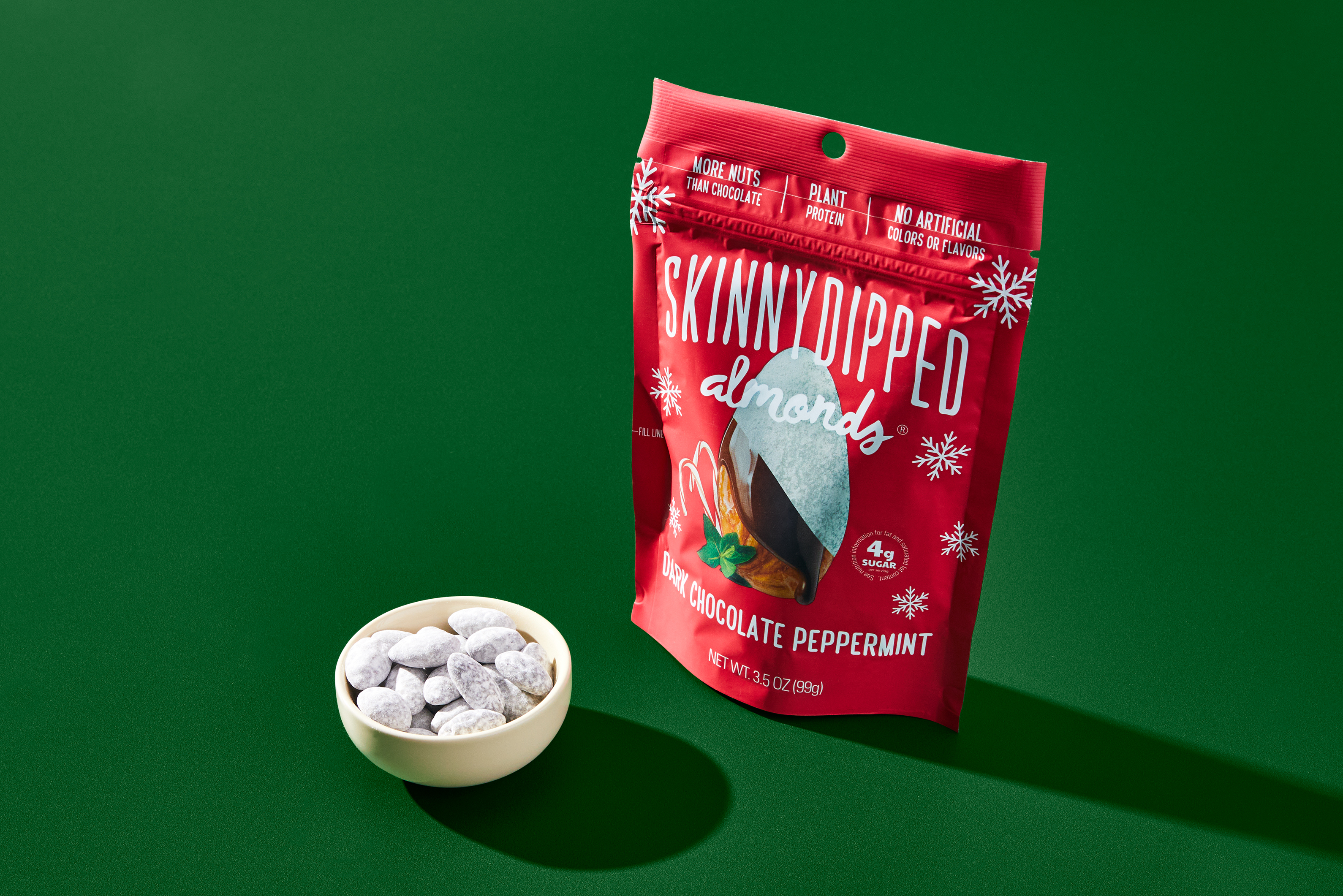 SkinnyDipped Dark Chocolate Peppermint Almonds