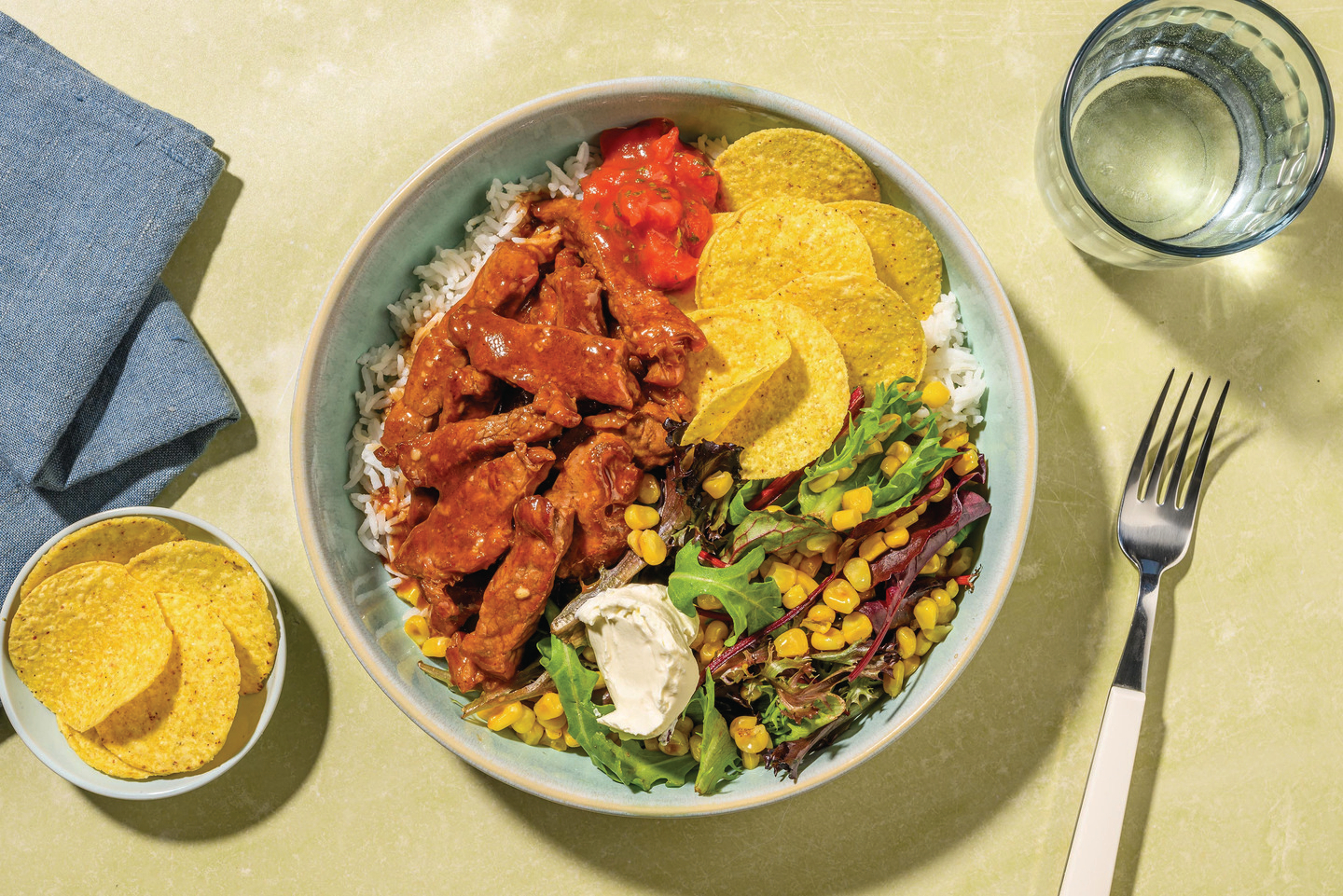 Chipotle Beef Rice Bowl & Corn Chips