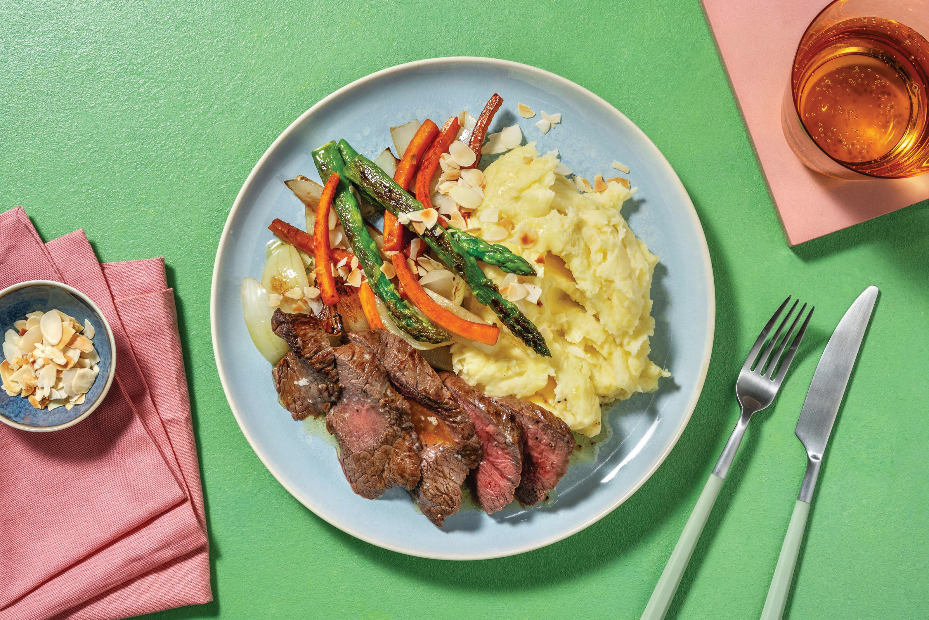 Double Beef Rump & Garlic-Pepper Butter