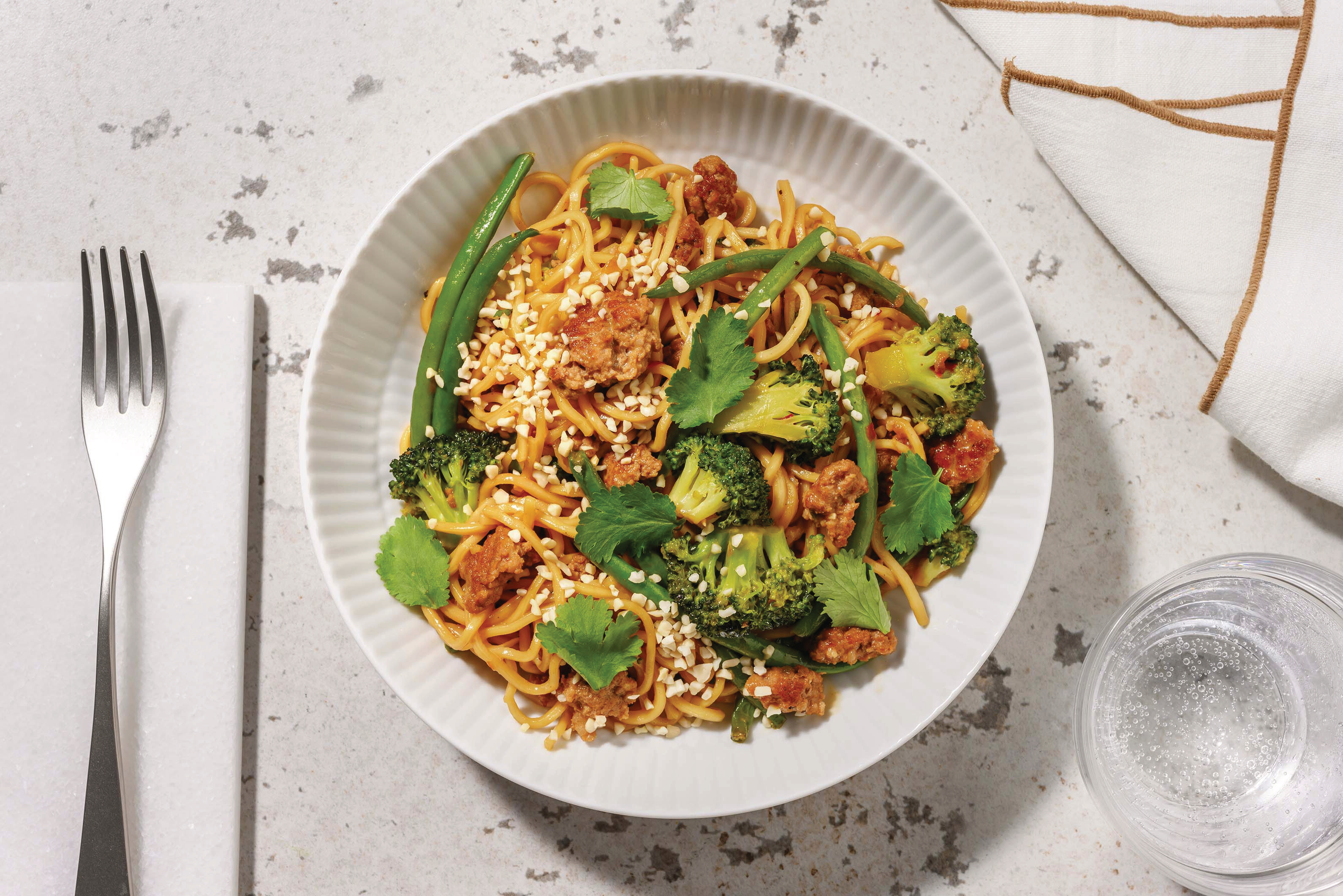 Katsu Pork & Broccoli Egg Noodles