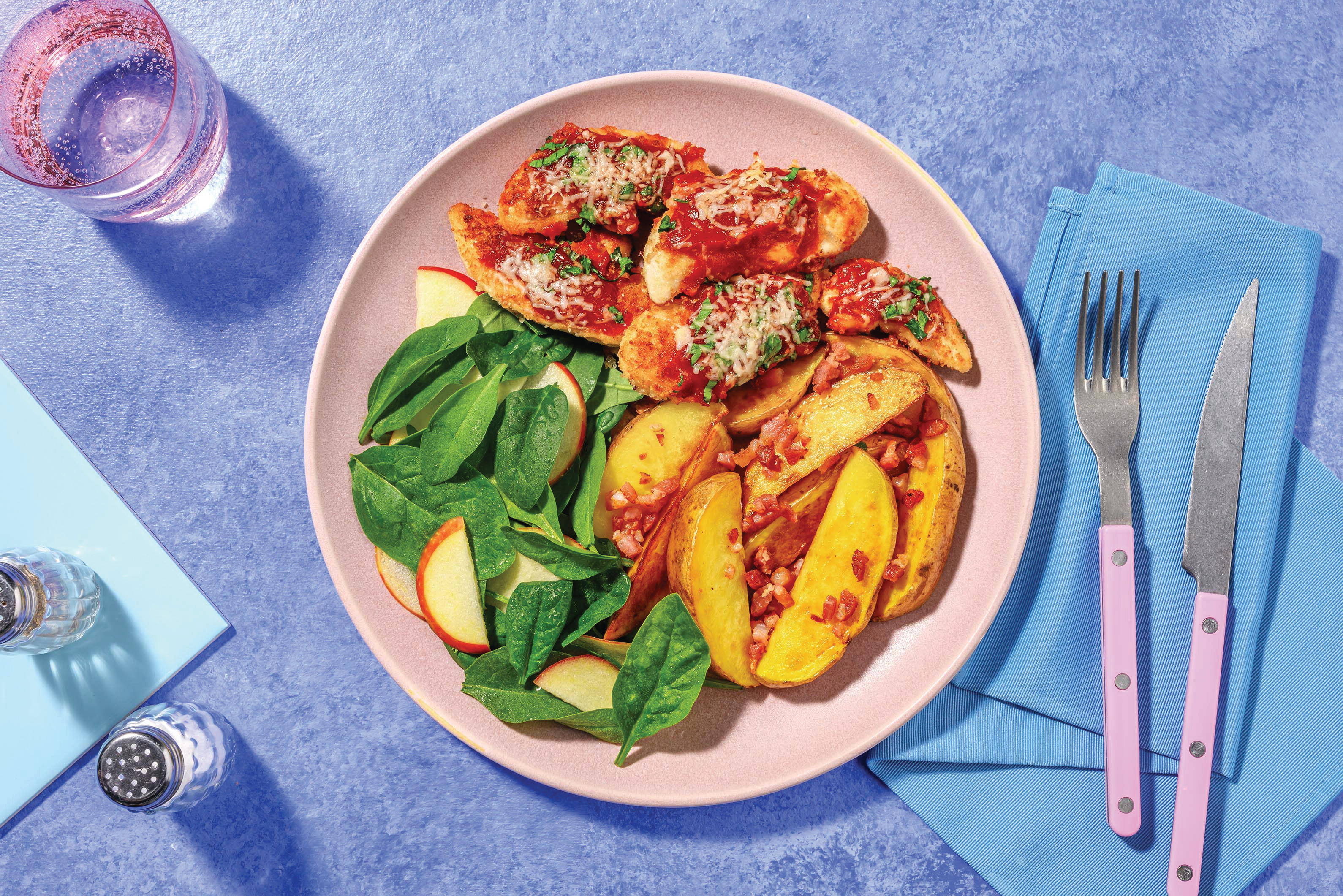 Chicken Parmi Tenders & Bacon Wedges