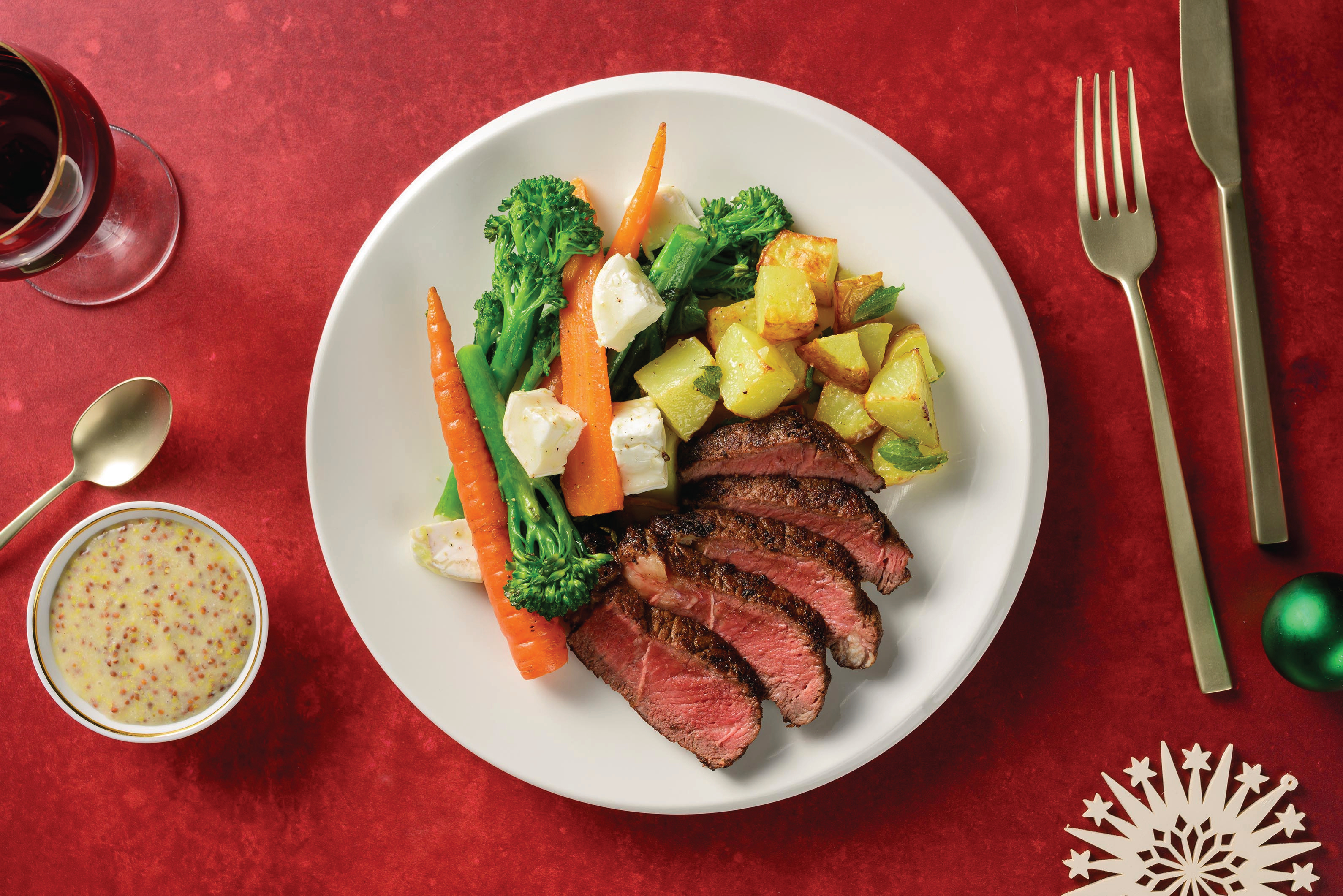 Porterhouse Steak & Minty Roast Potatoes