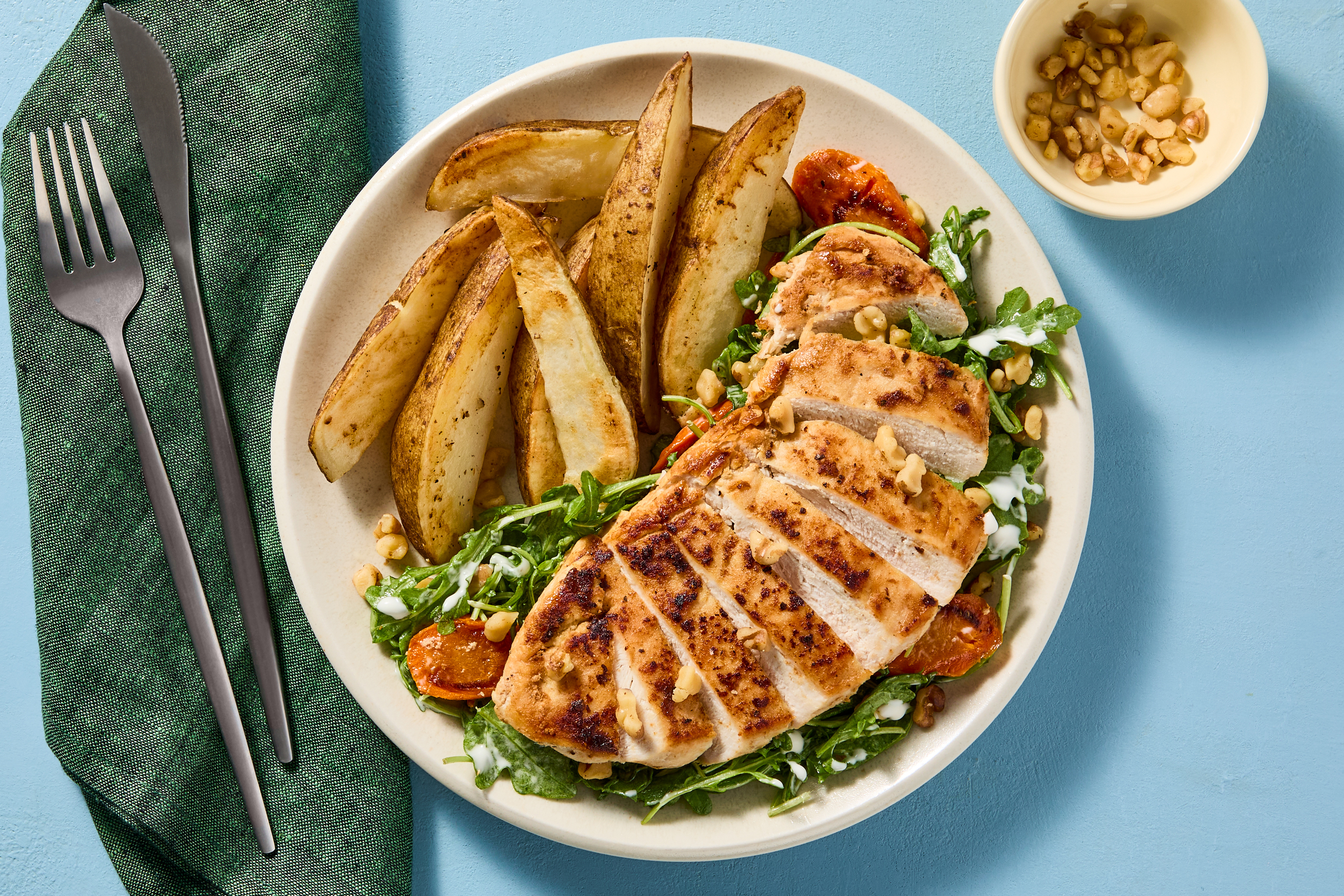Chicken, Arugula & Blue Cheese Salad