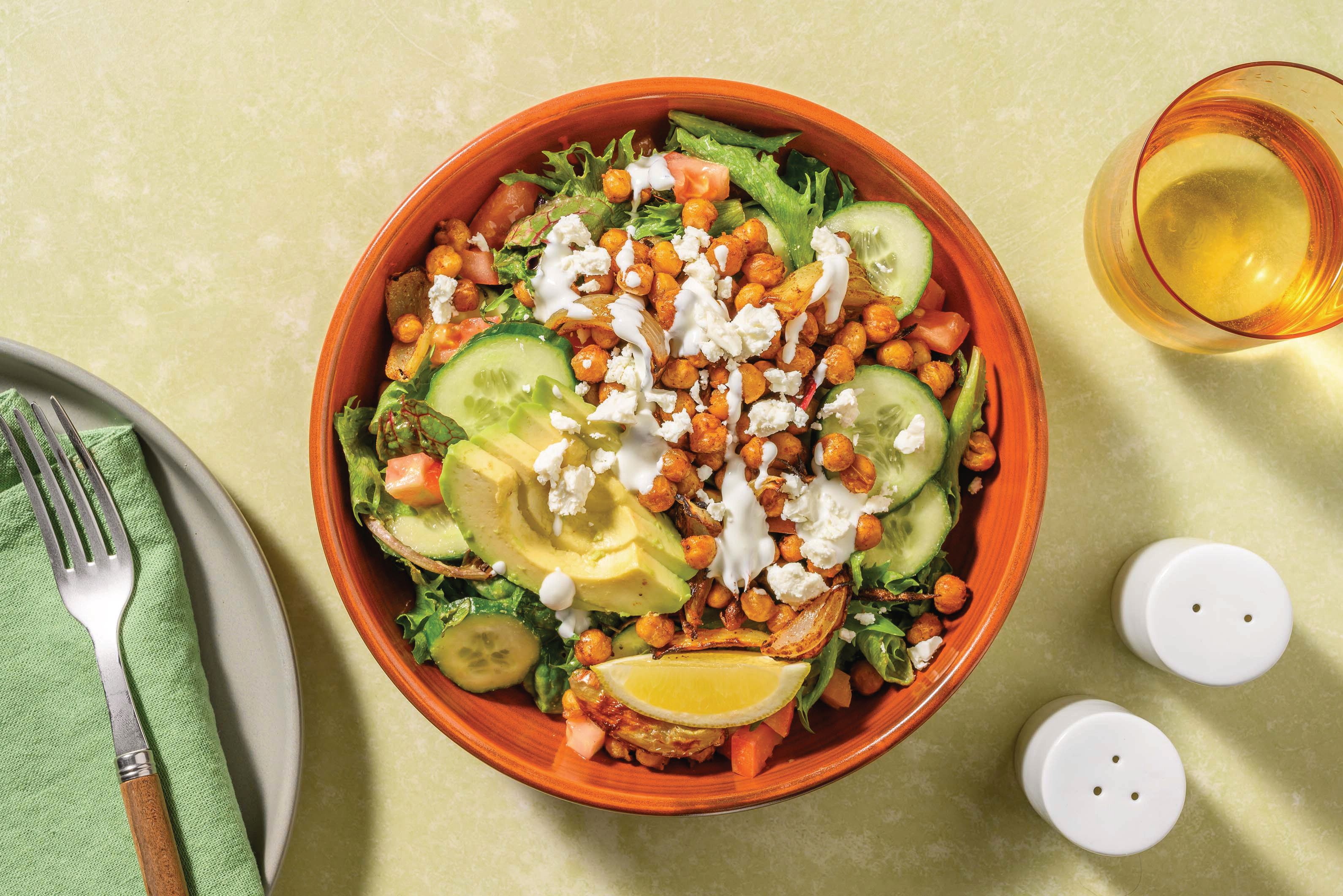 All-American Roast Chickpea & Avo Salad
