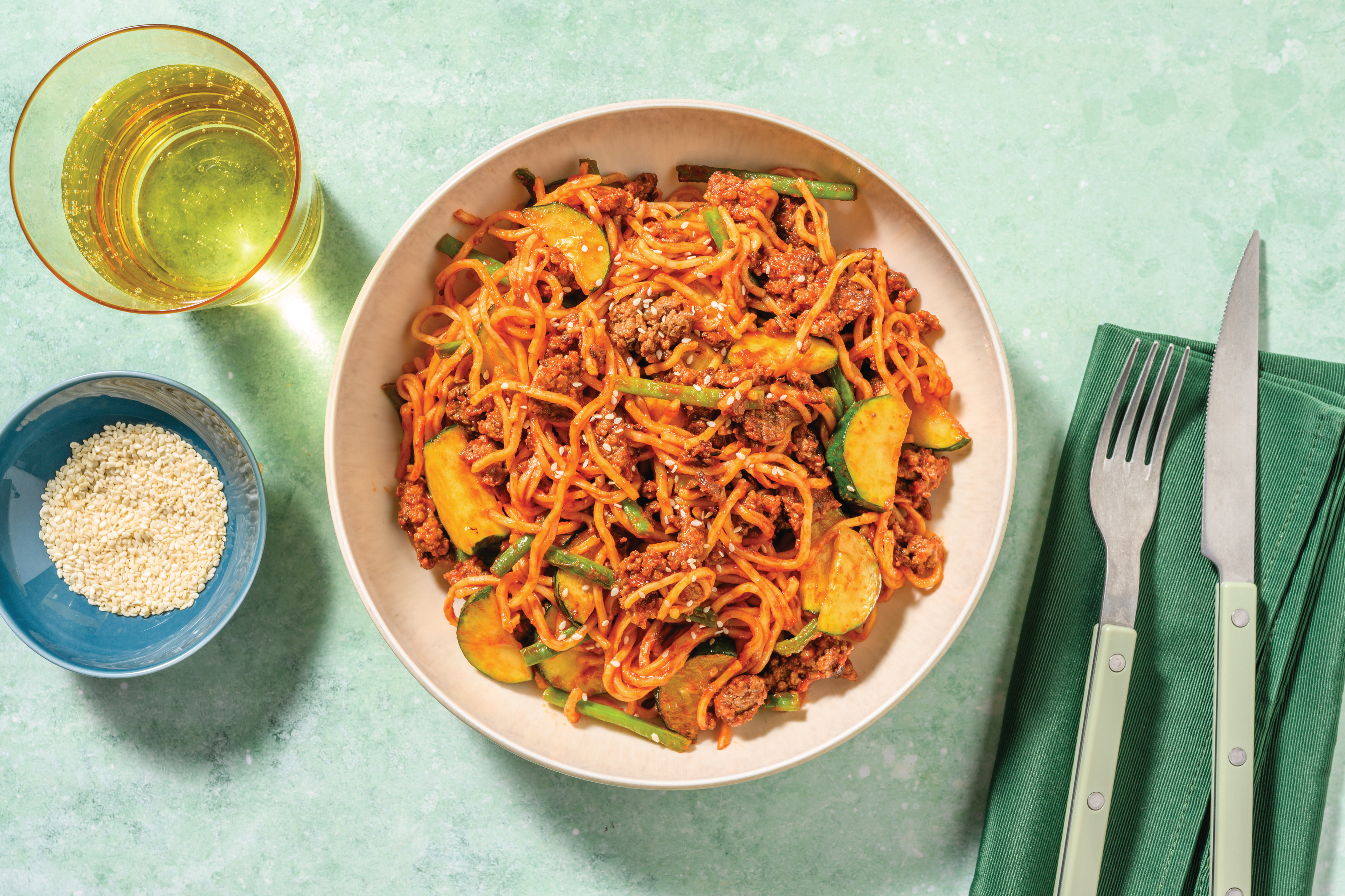 Quick Gochujang Spiced Chicken Noodles