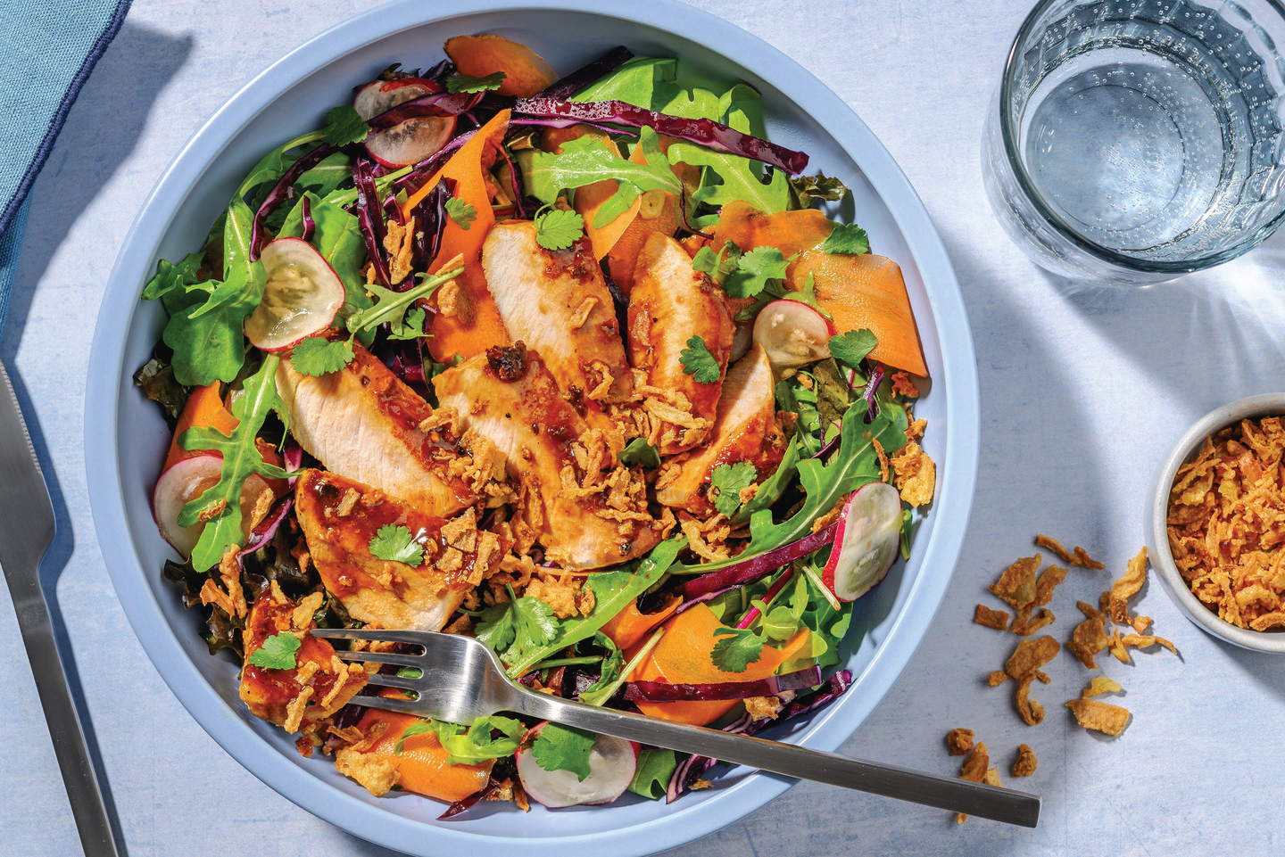 Easy Asian Chicken & Pickled Carrot Salad