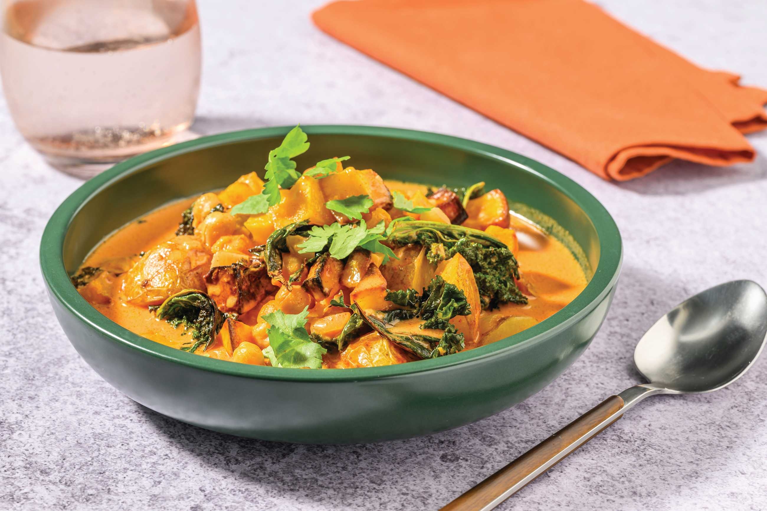 Chermoula Chickpea, Chicken & Pumpkin Soup