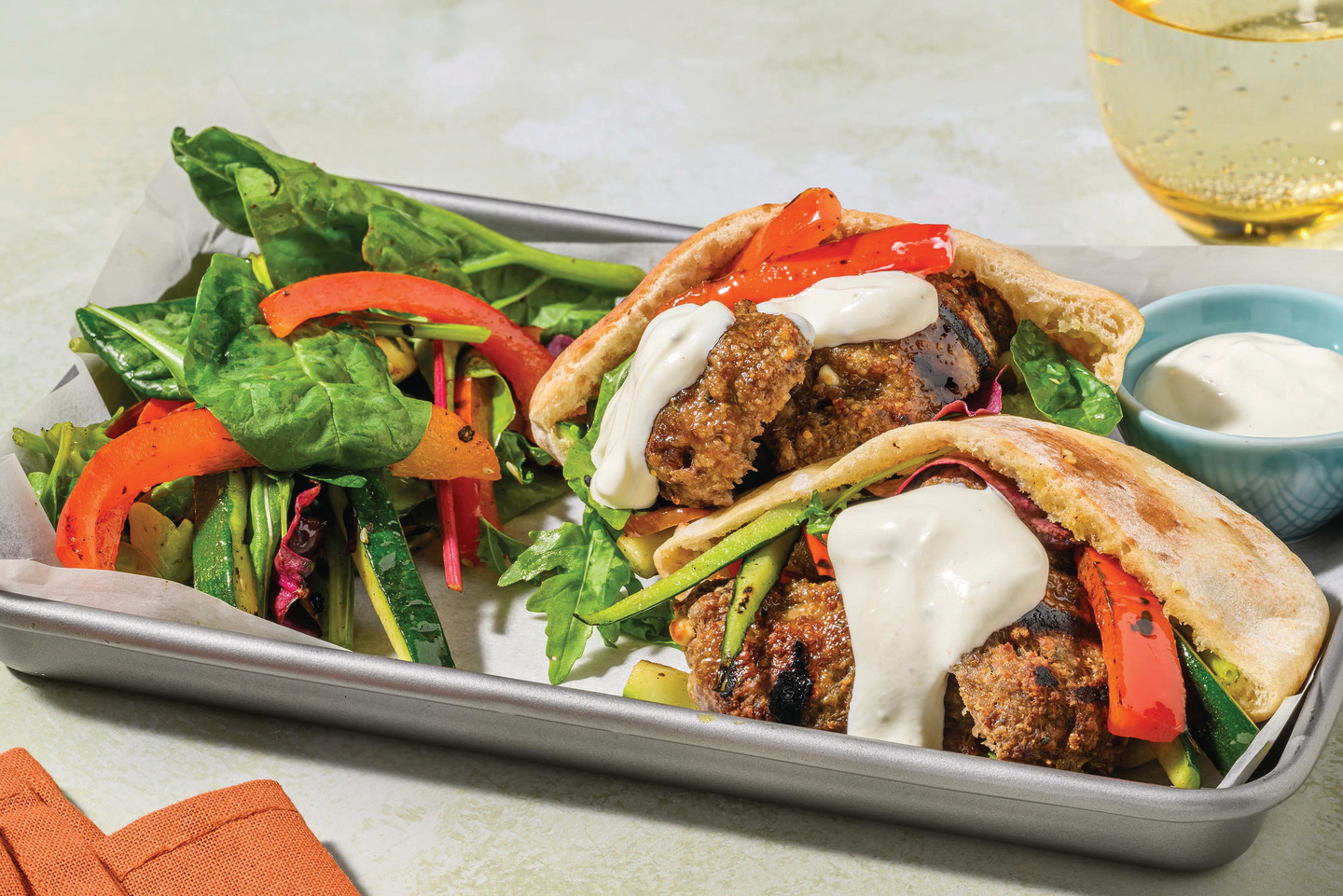 Chargrilled Pork & Fetta Kofta Pockets