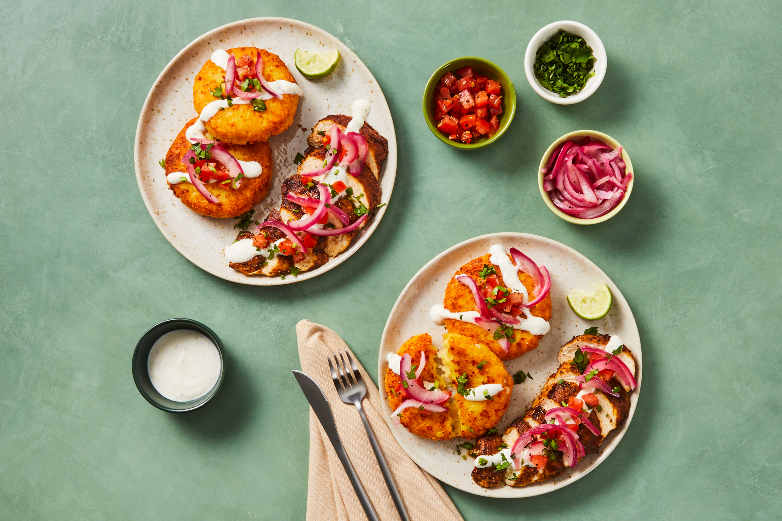 W01 R120 Cantina Chicken & Cheesy Polenta Arepas