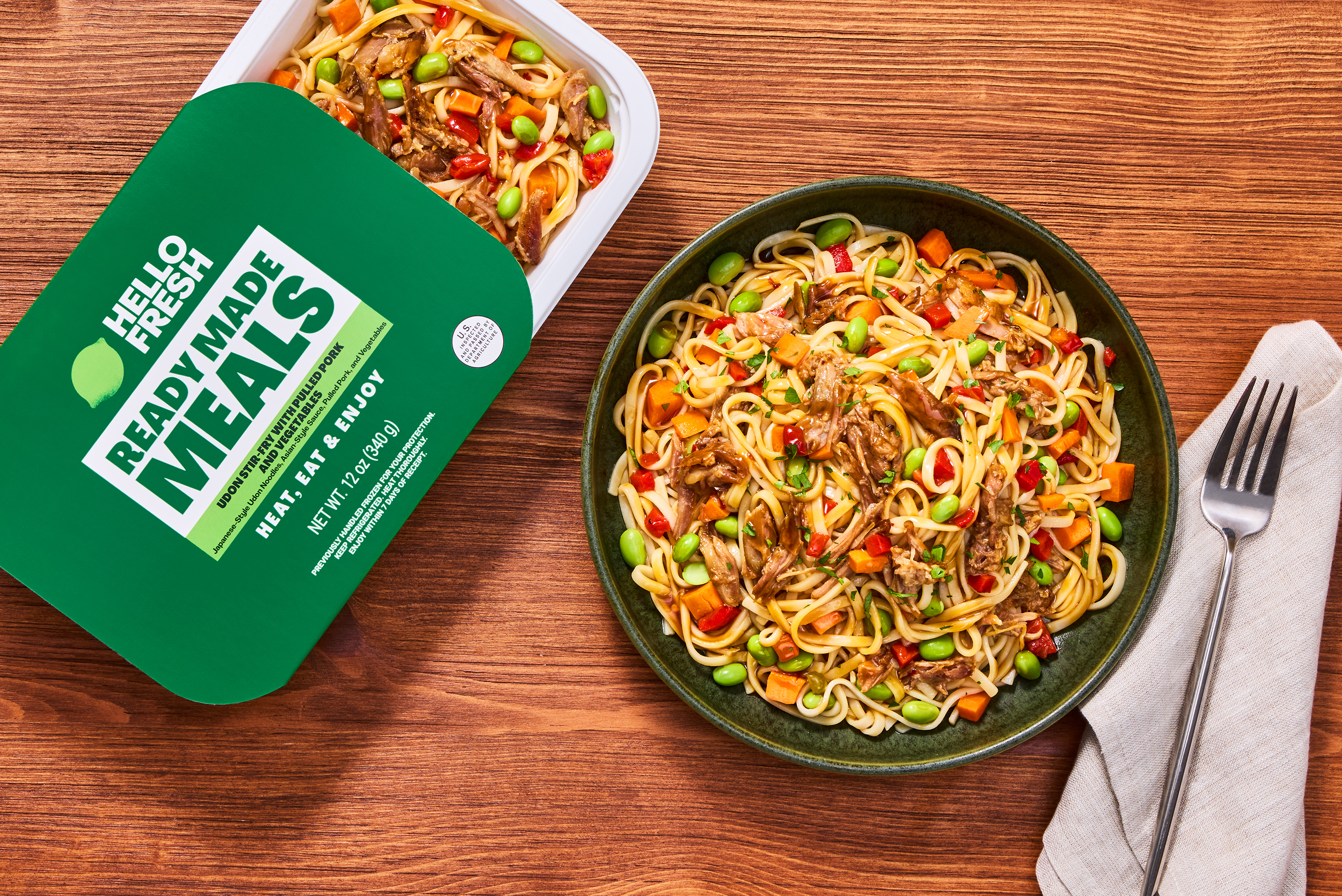 Udon Stir-Fry with Pulled Pork & Vegetables