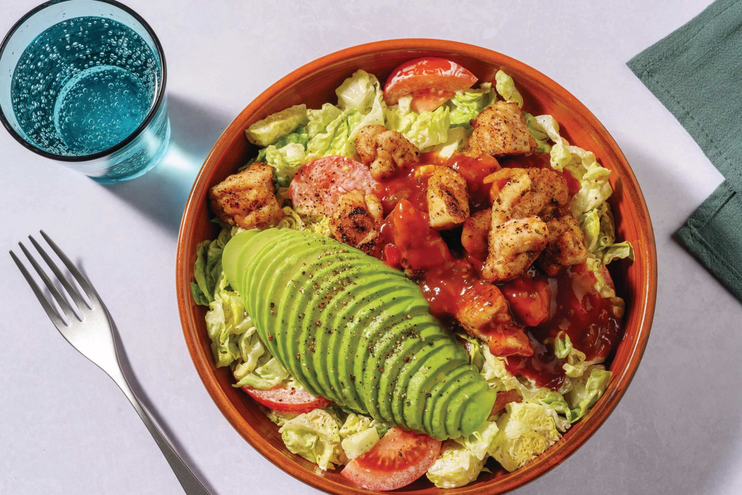 Double Easy As Smokey Fried Chicken & Cos Salad