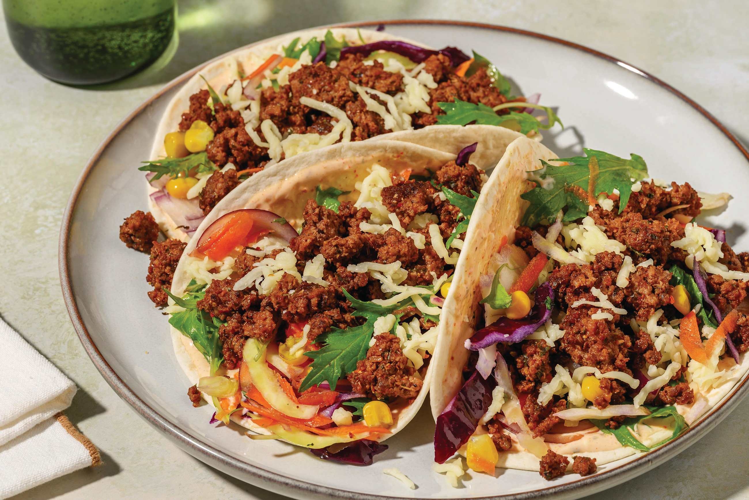 No Chop Texan Beef & Slaw Tacos