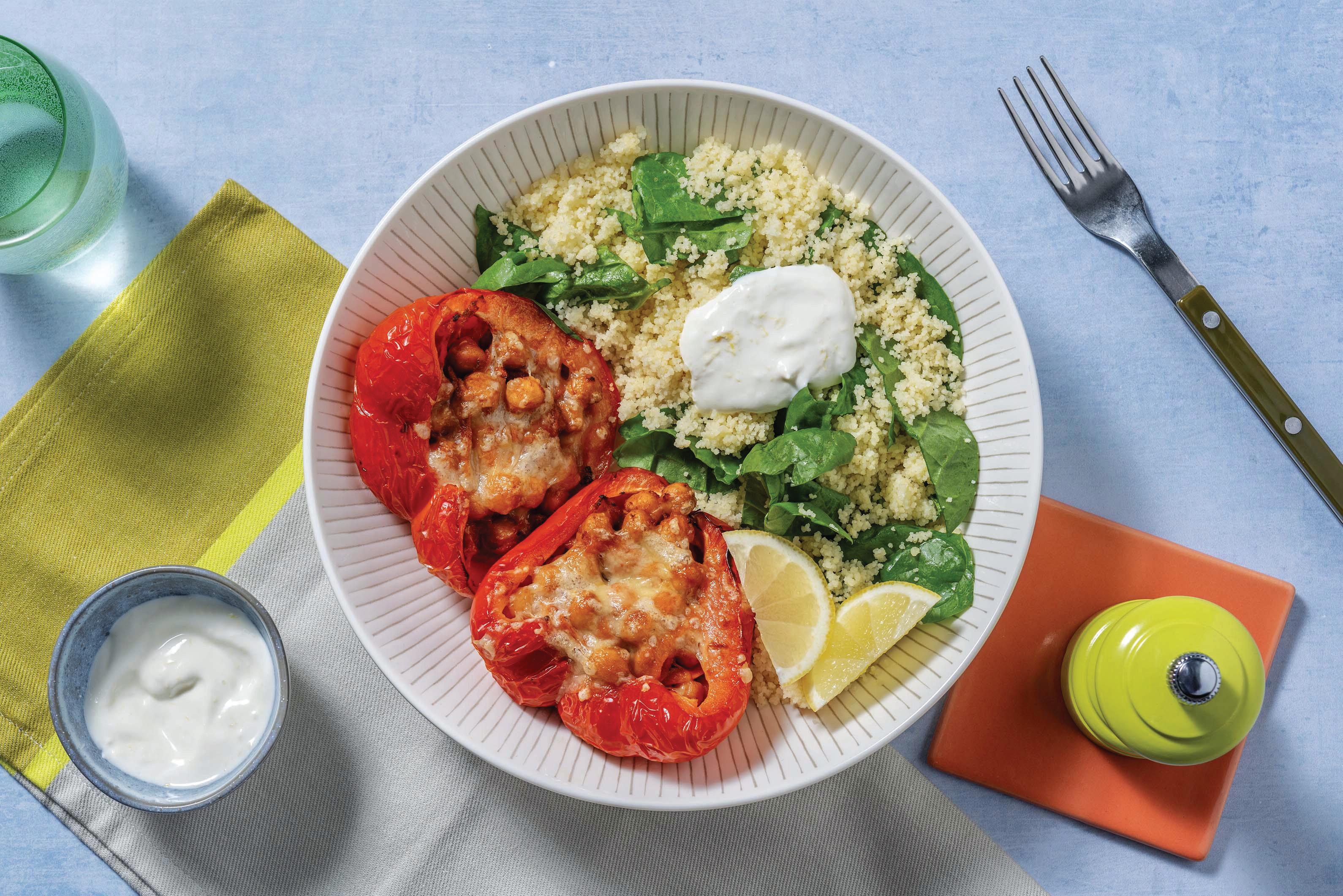 Middle Eastern Chickpea-Stuffed Capsicum