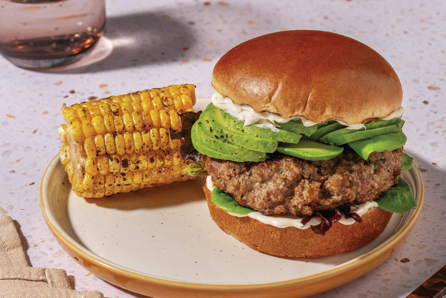 Flamegrilled Smokey Beef & Avocado Burger