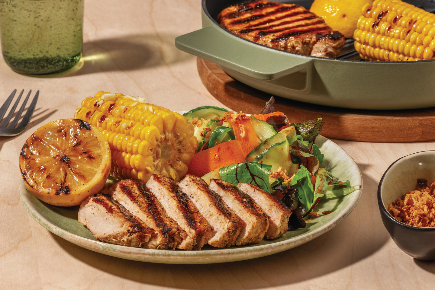 Chargrilled Asian Chicken Steak & Corn Cobs