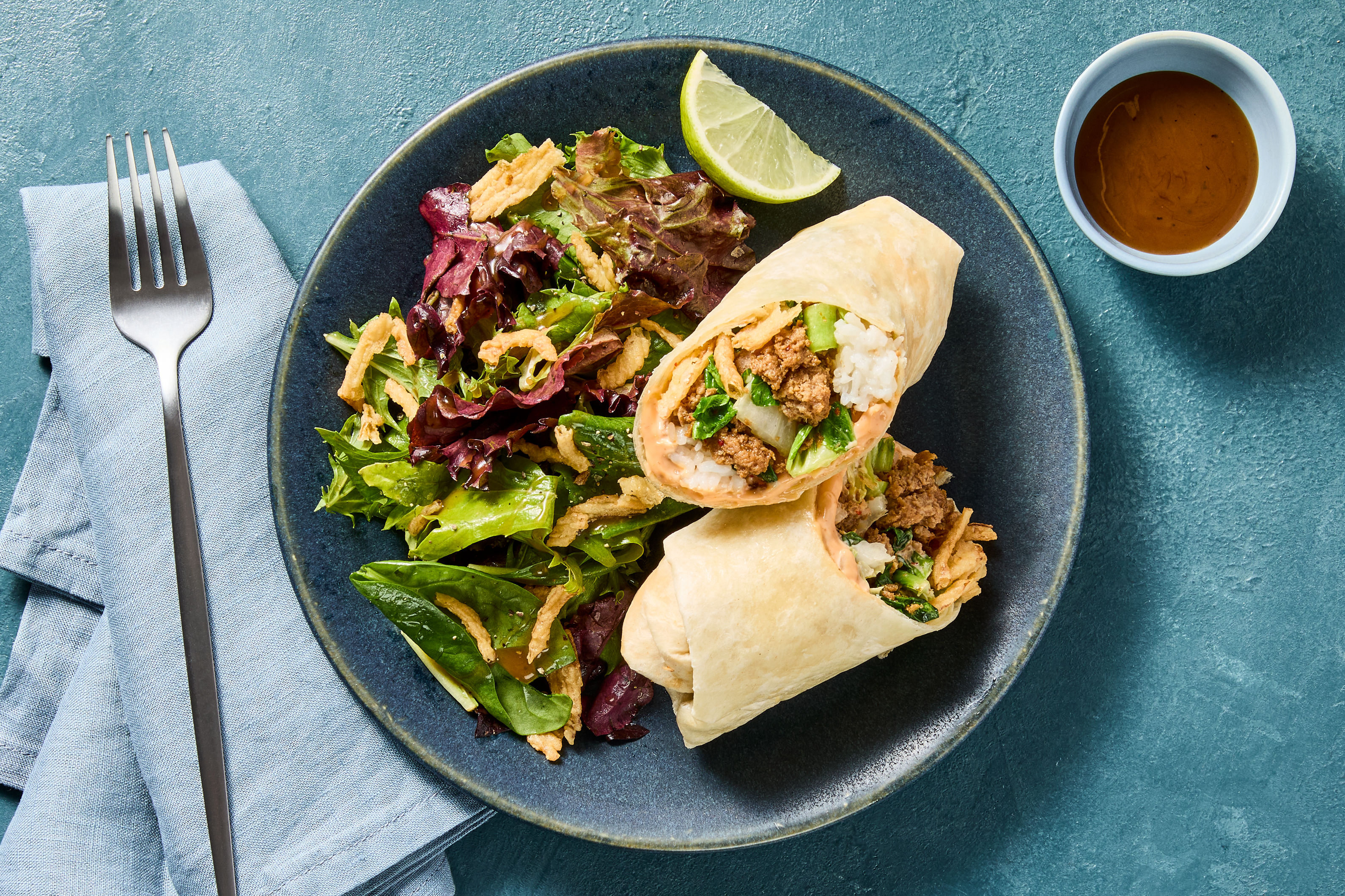 Sweet Ponzu Pork & Bok Choy Wraps