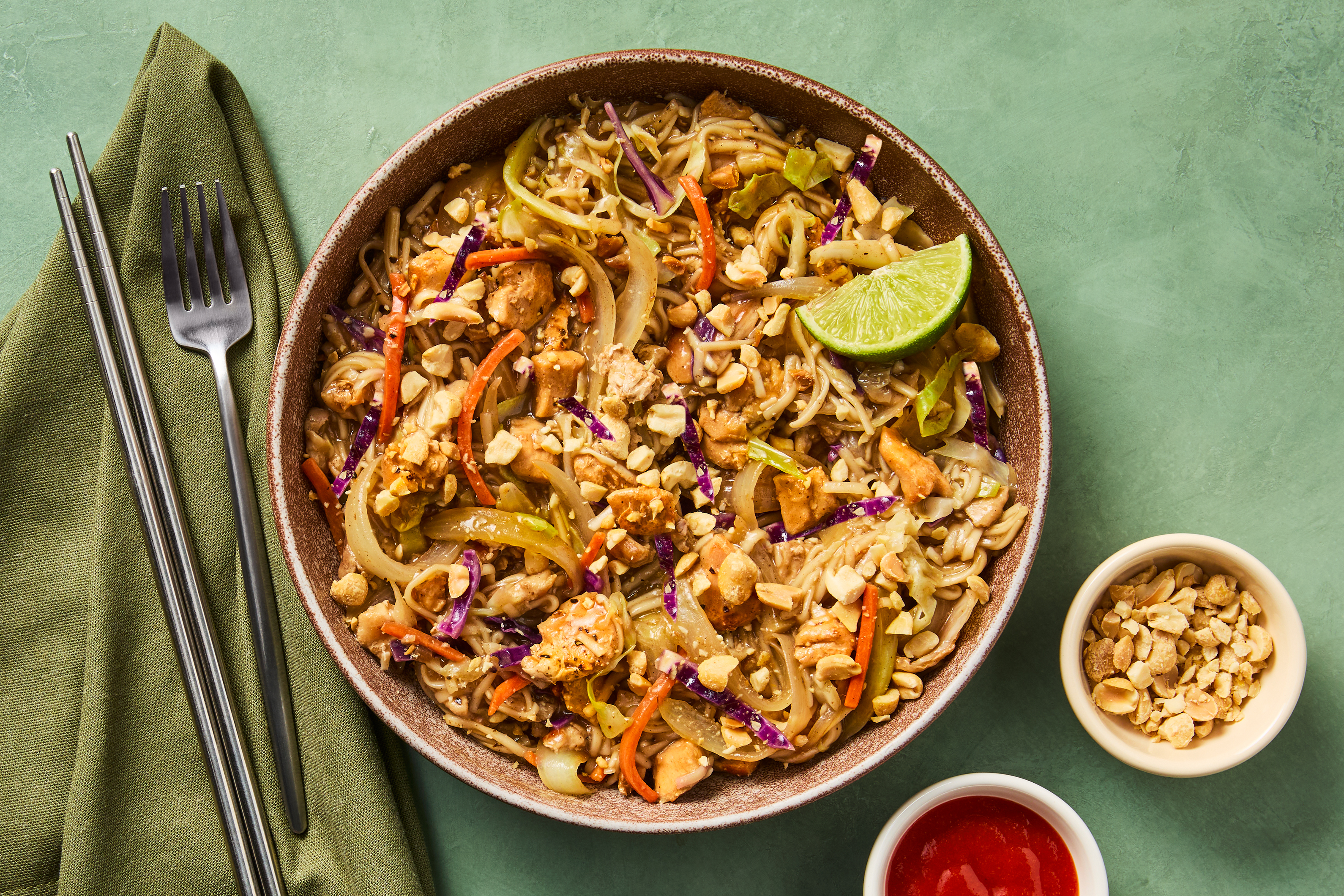 Thai-Style Tangy Chicken Noodle Stir-Fry
