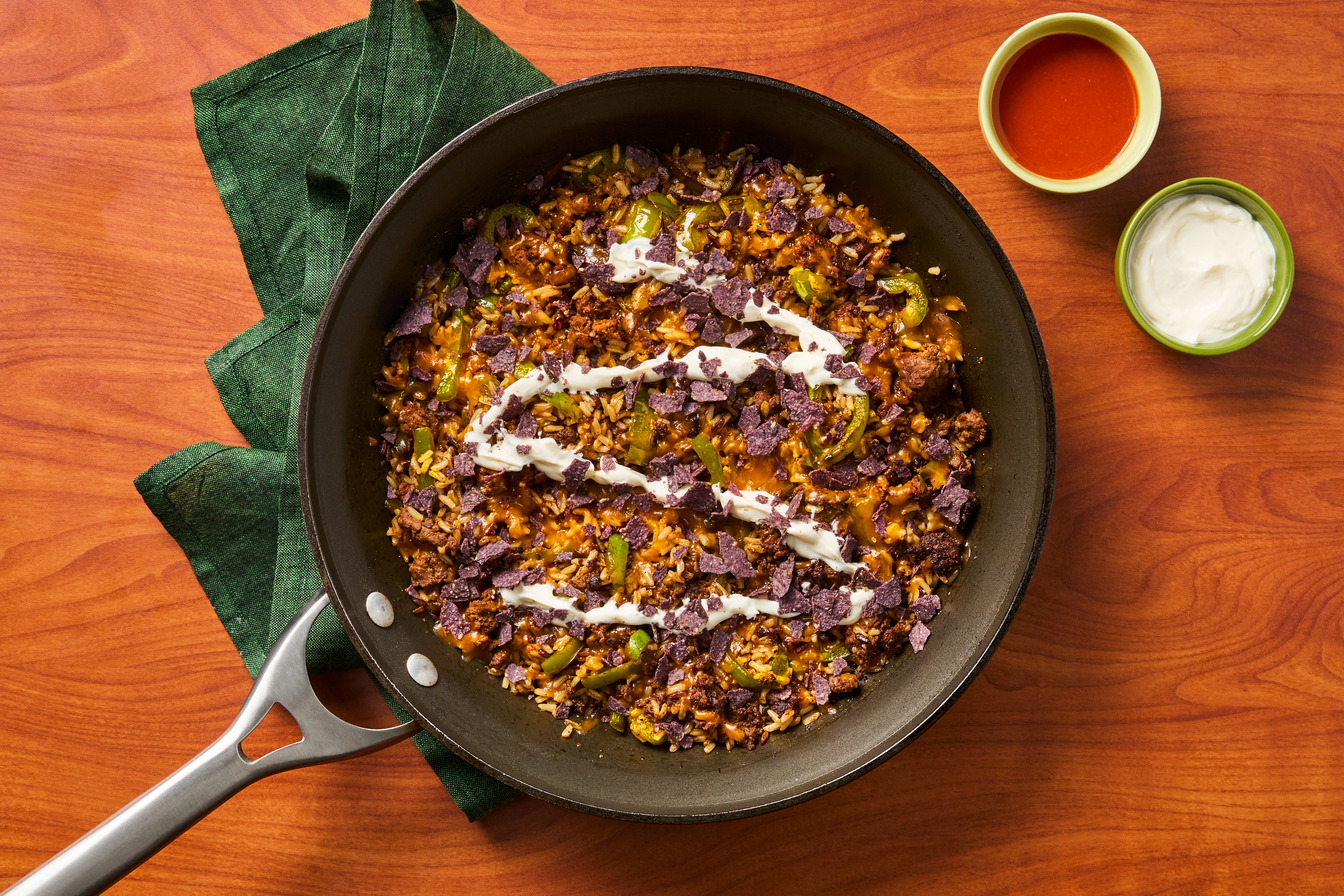 One-Pan Mexican Beef & Cheddar Skillet