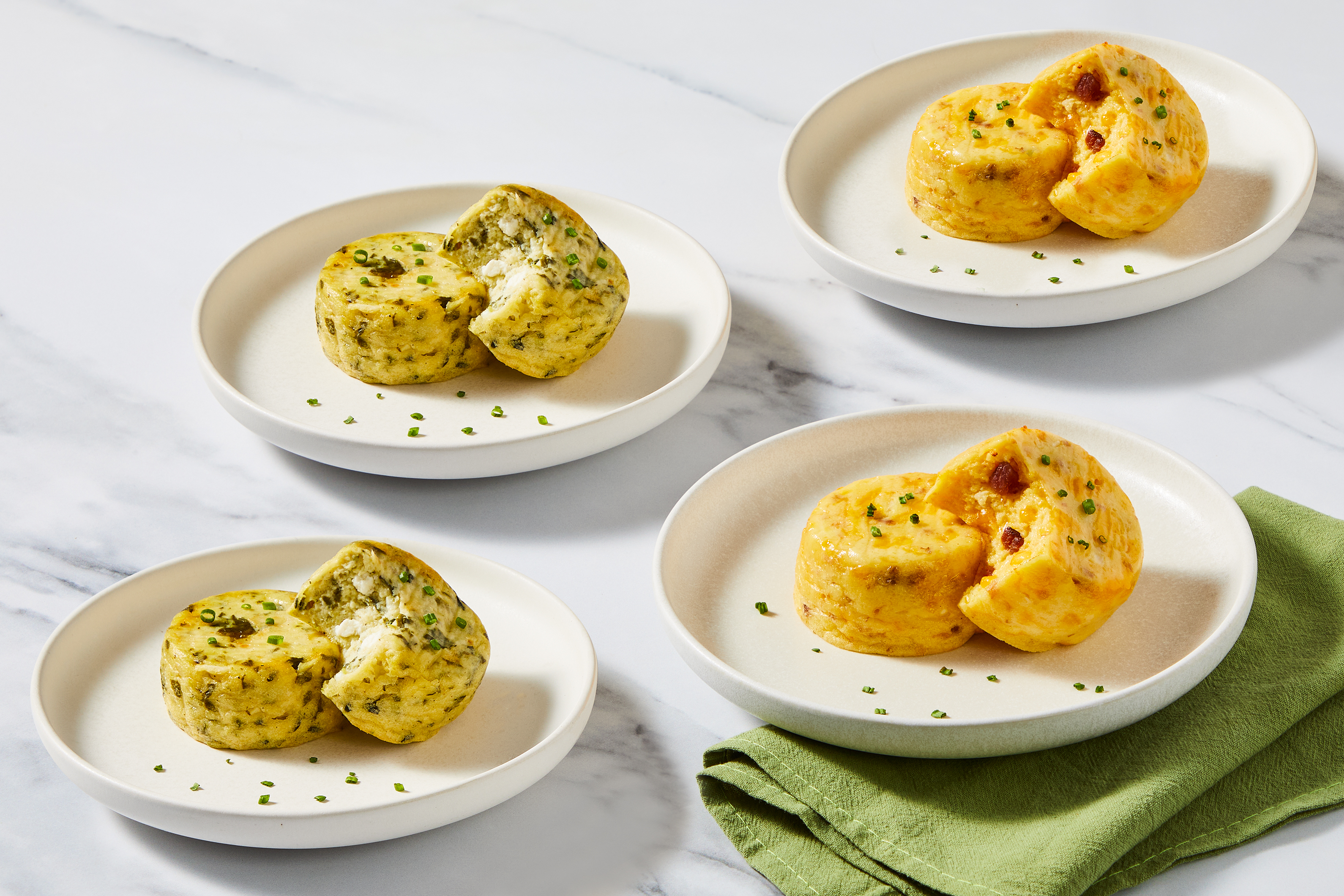 Turkey Sausage and Spinach & Feta Egg Bites