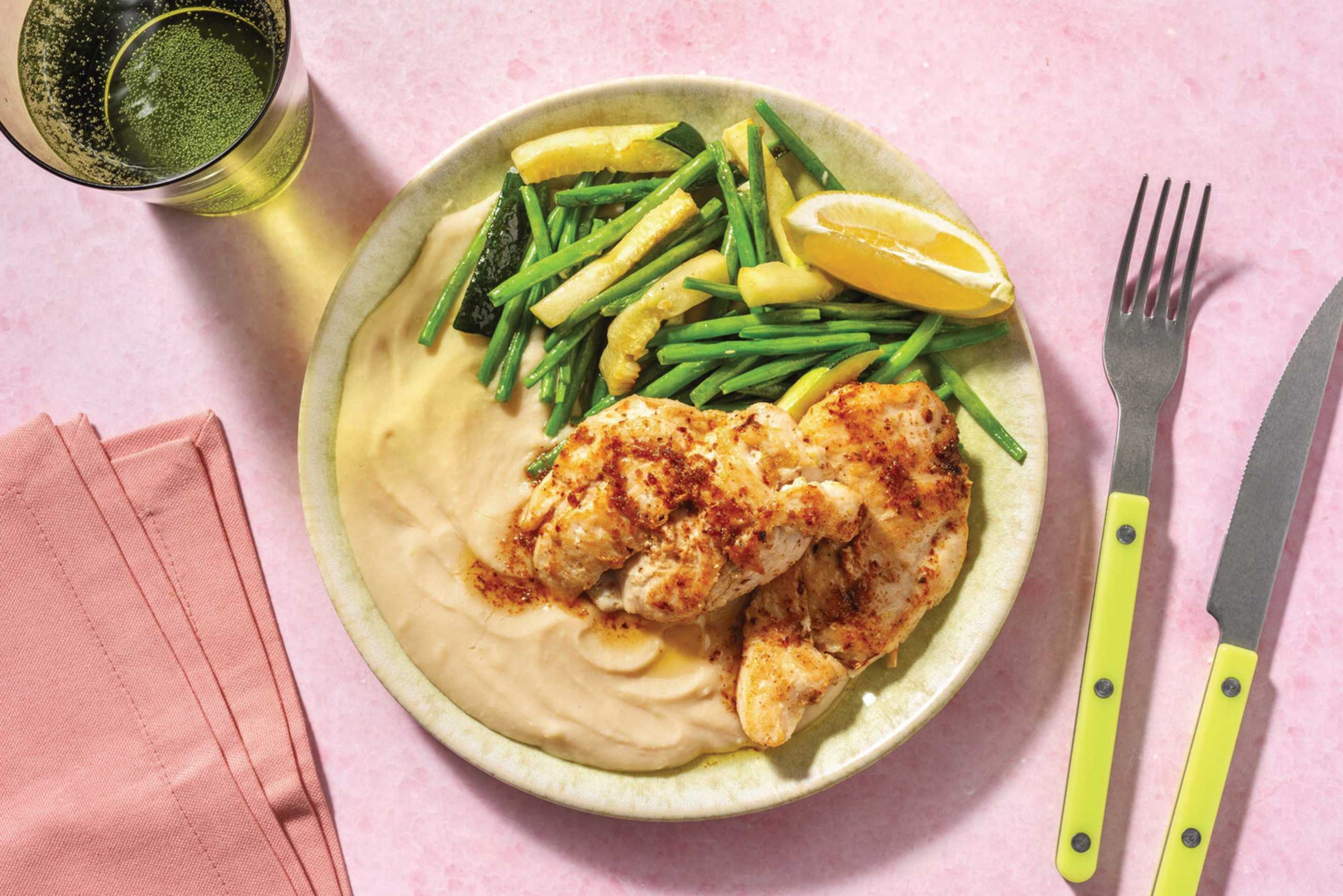 Brown Butter Chicken & White Bean Purée