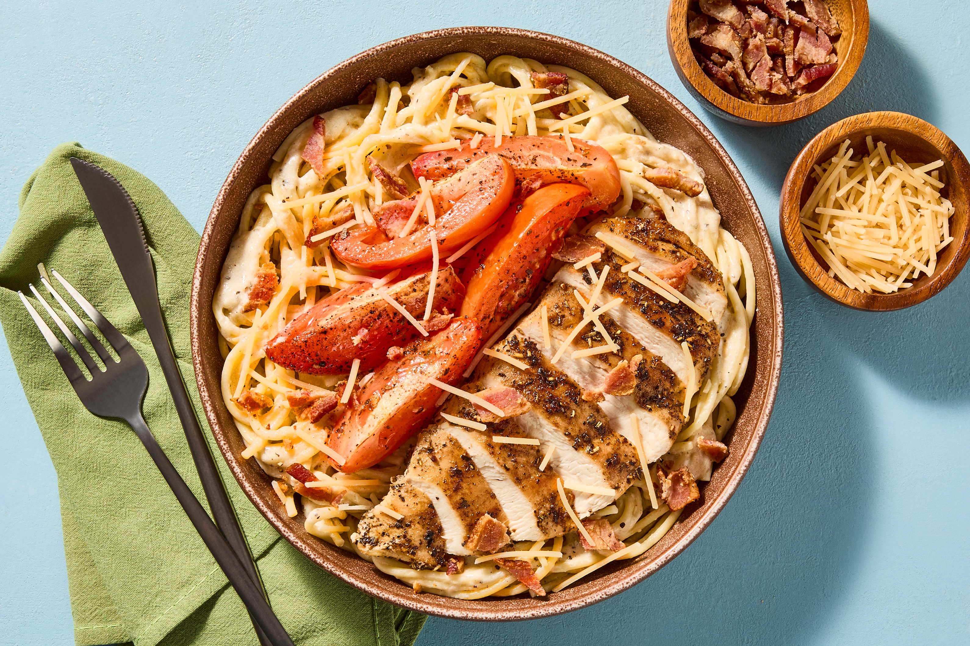 Creamy Chicken & Bacon Spaghetti