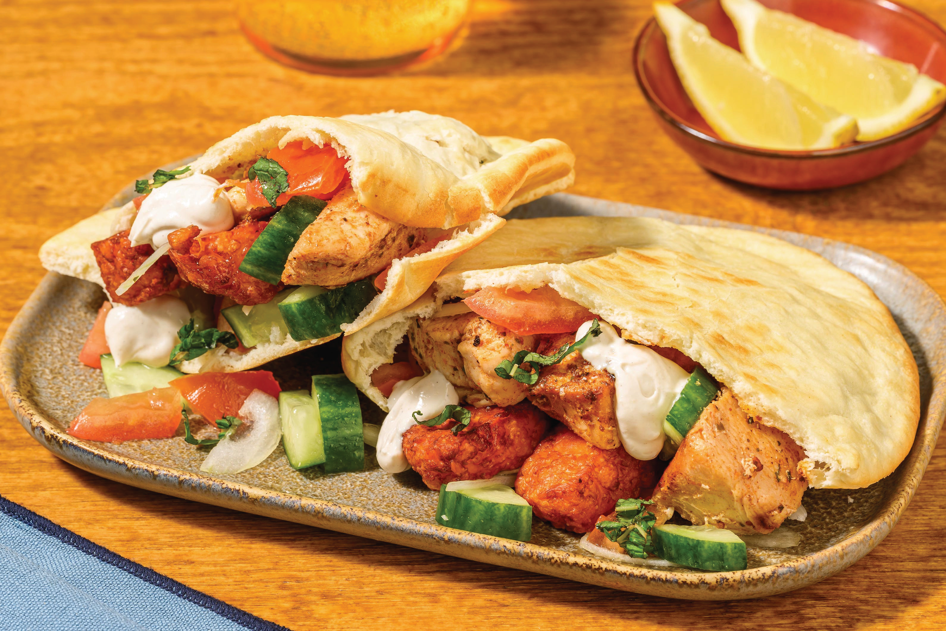 Chicken & Halloumi DIY Pita