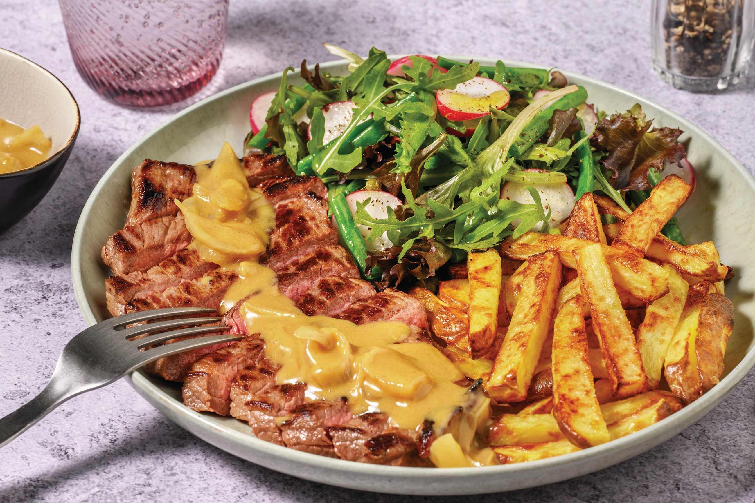 Venison & Dijon-Onion Sauce