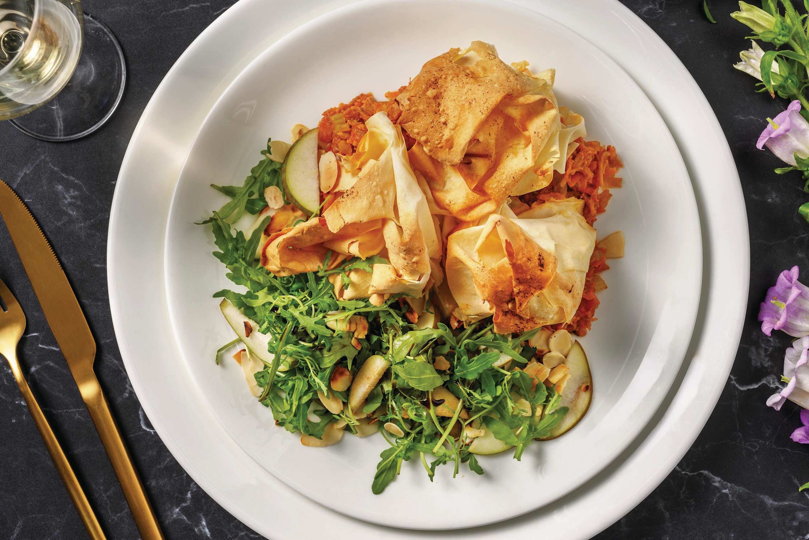 Beef Brisket & Red Wine Jus Filo Pie