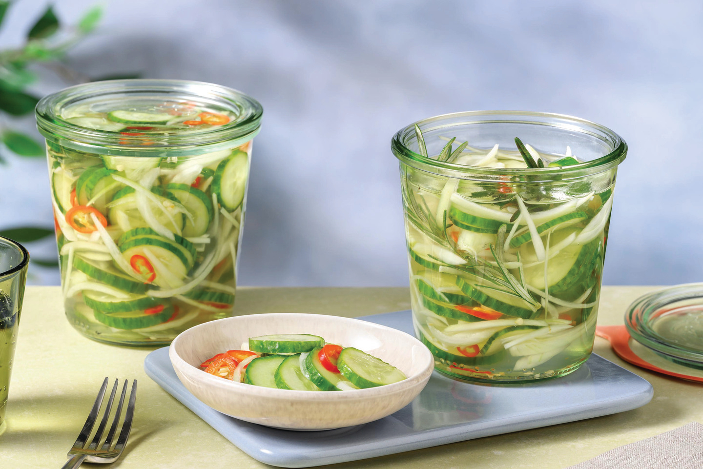Sweet & Spicy Pickled Cucumber