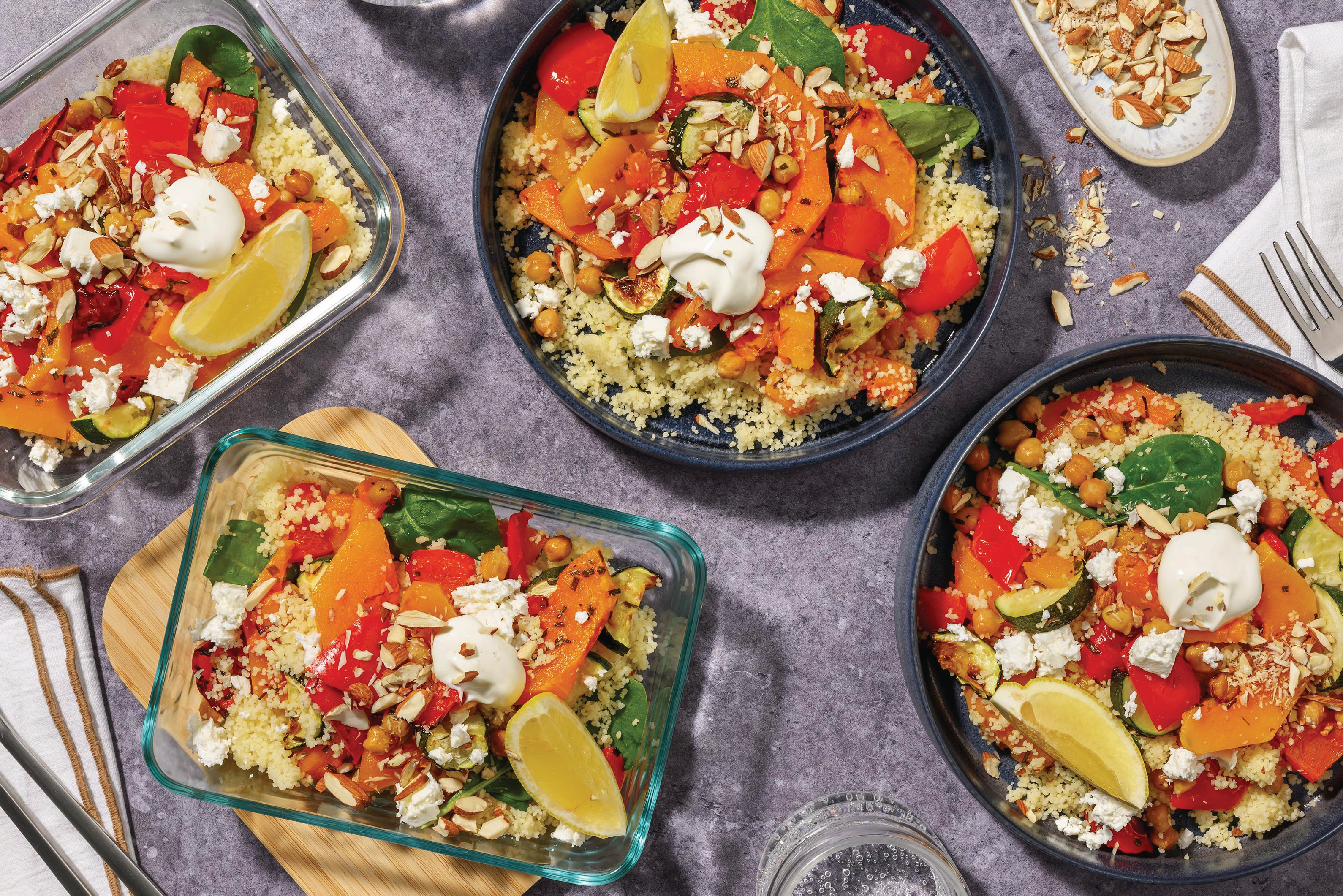 Fetta & Chickpea Veggie Couscous