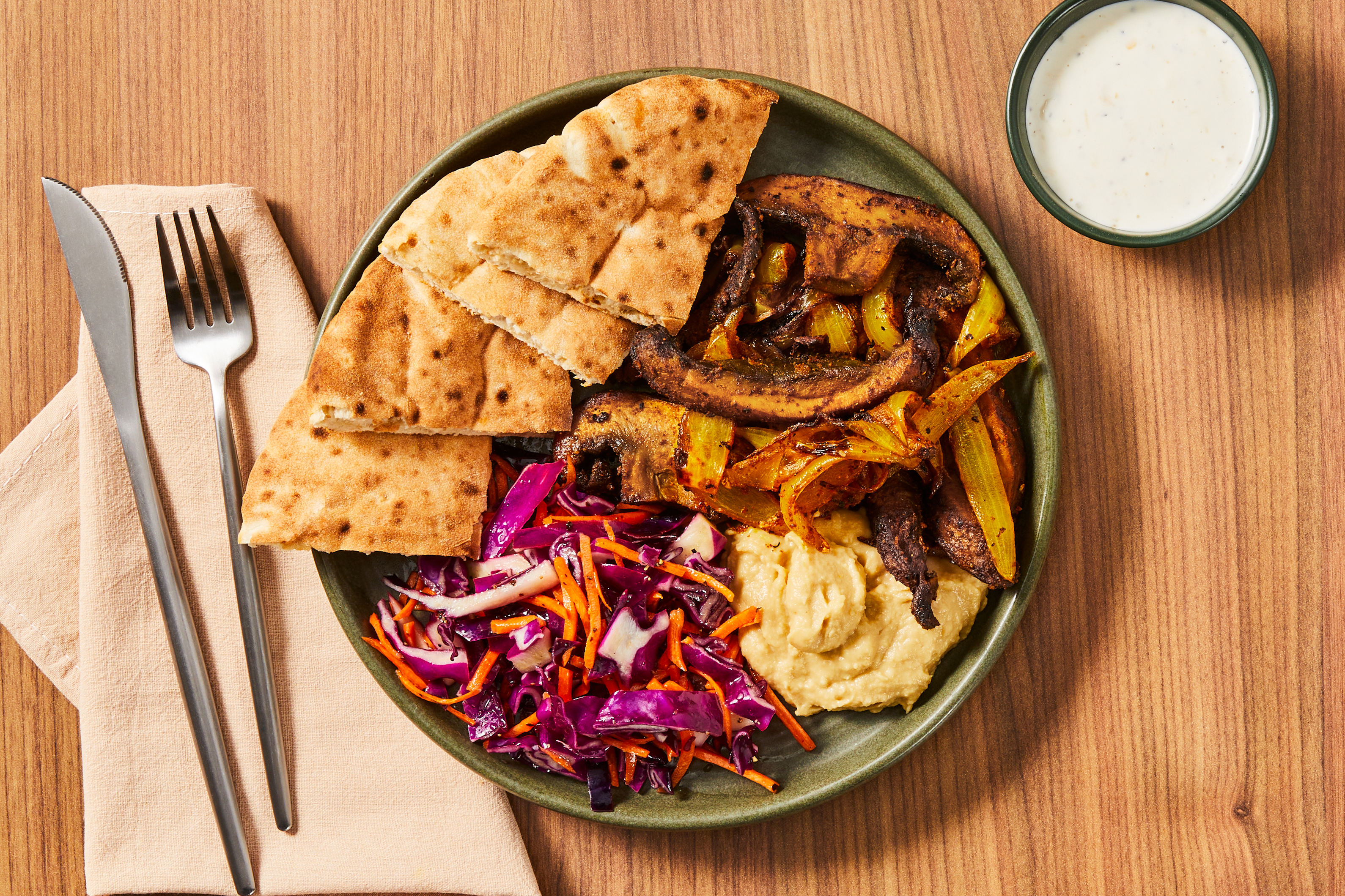 Shawarma-Spiced Mushrooms & Tofu