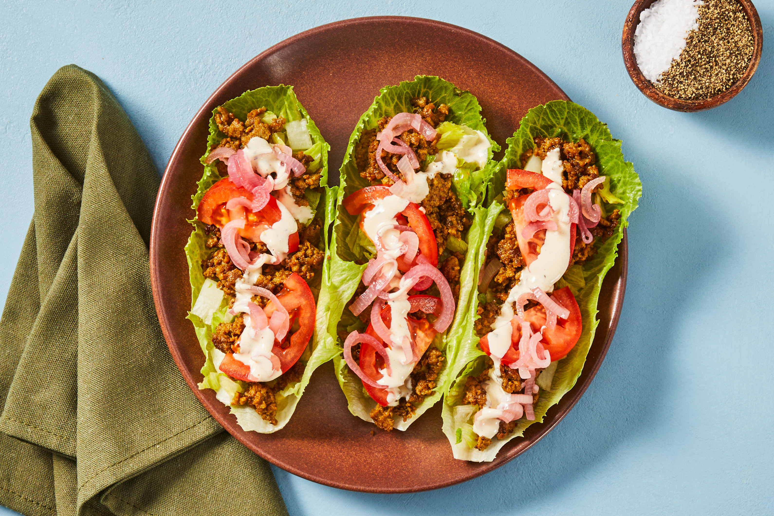 Tofu Shawarma Lettuce Wraps