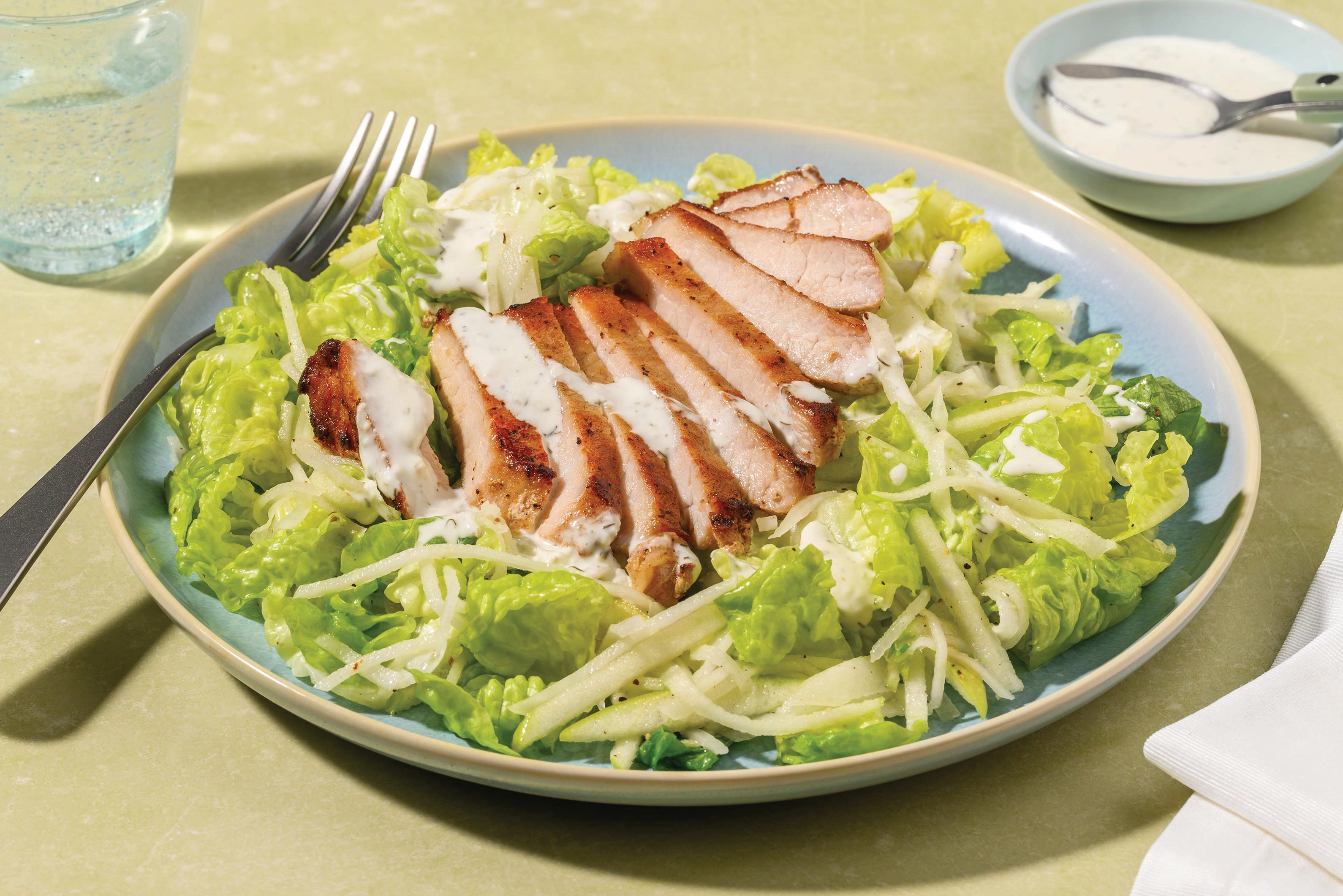 Honey-Glazed Pork & Cucumber Cos Salad