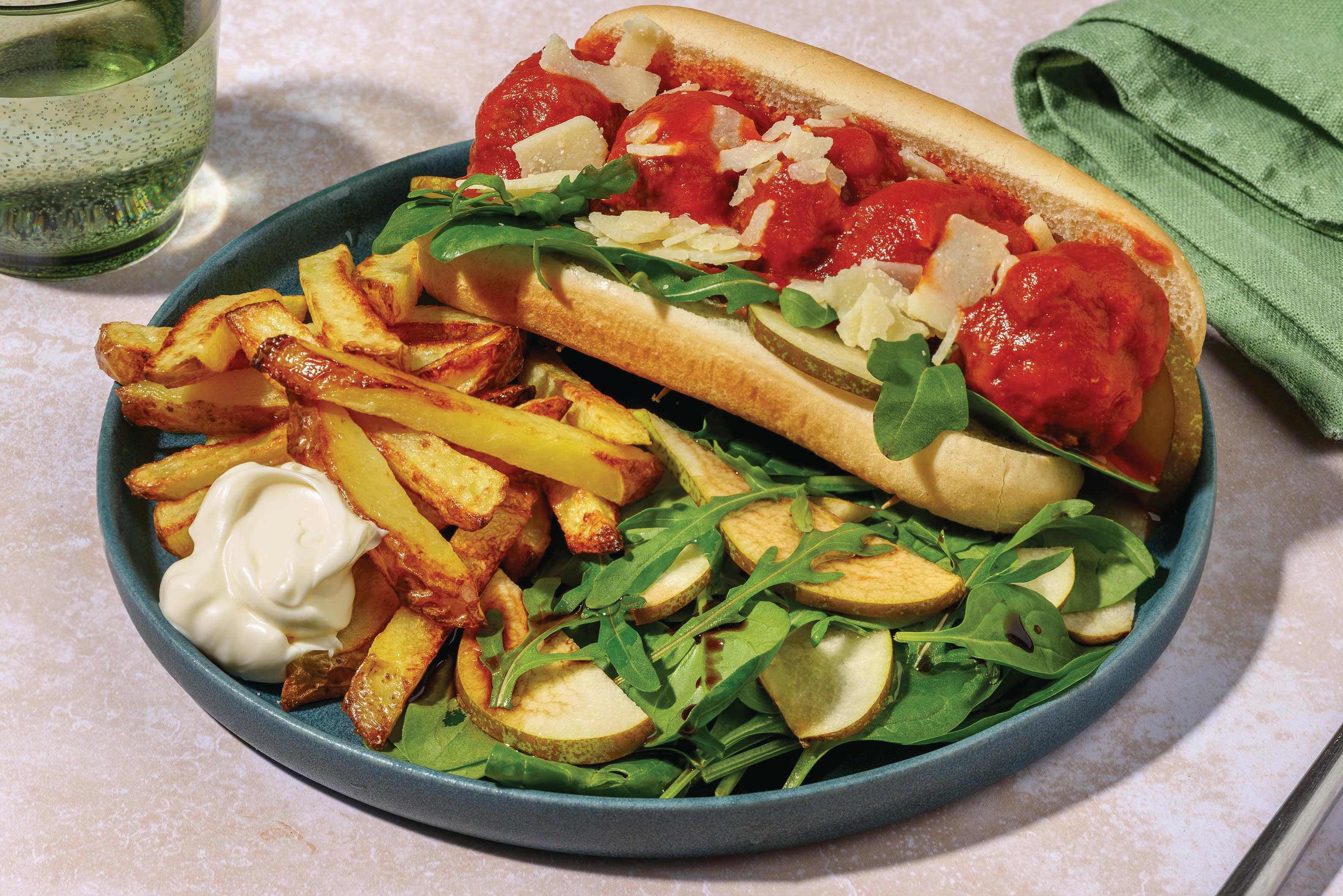 Saucy Italian Beef Meatball Sub