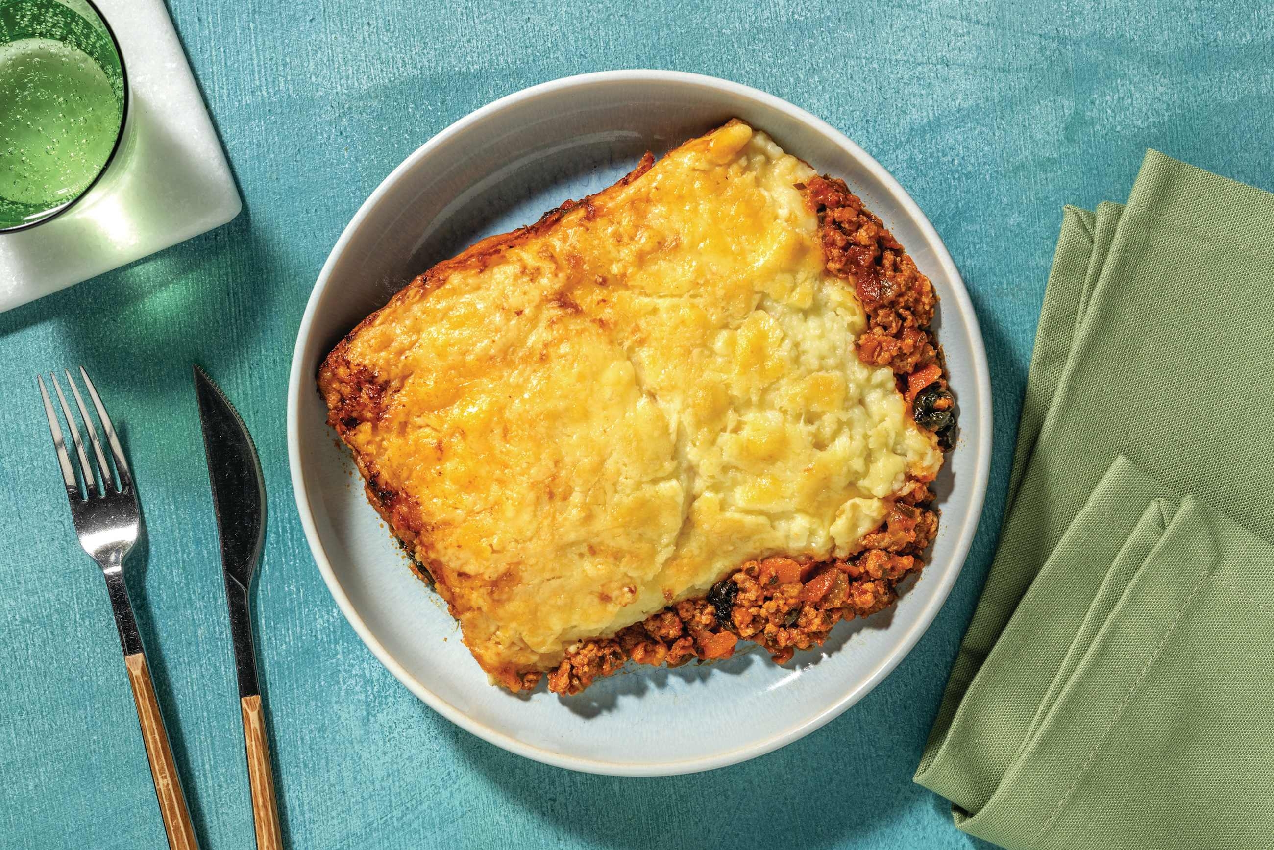 Loaded Double Herb Pork & Greens Shepherd's Pie