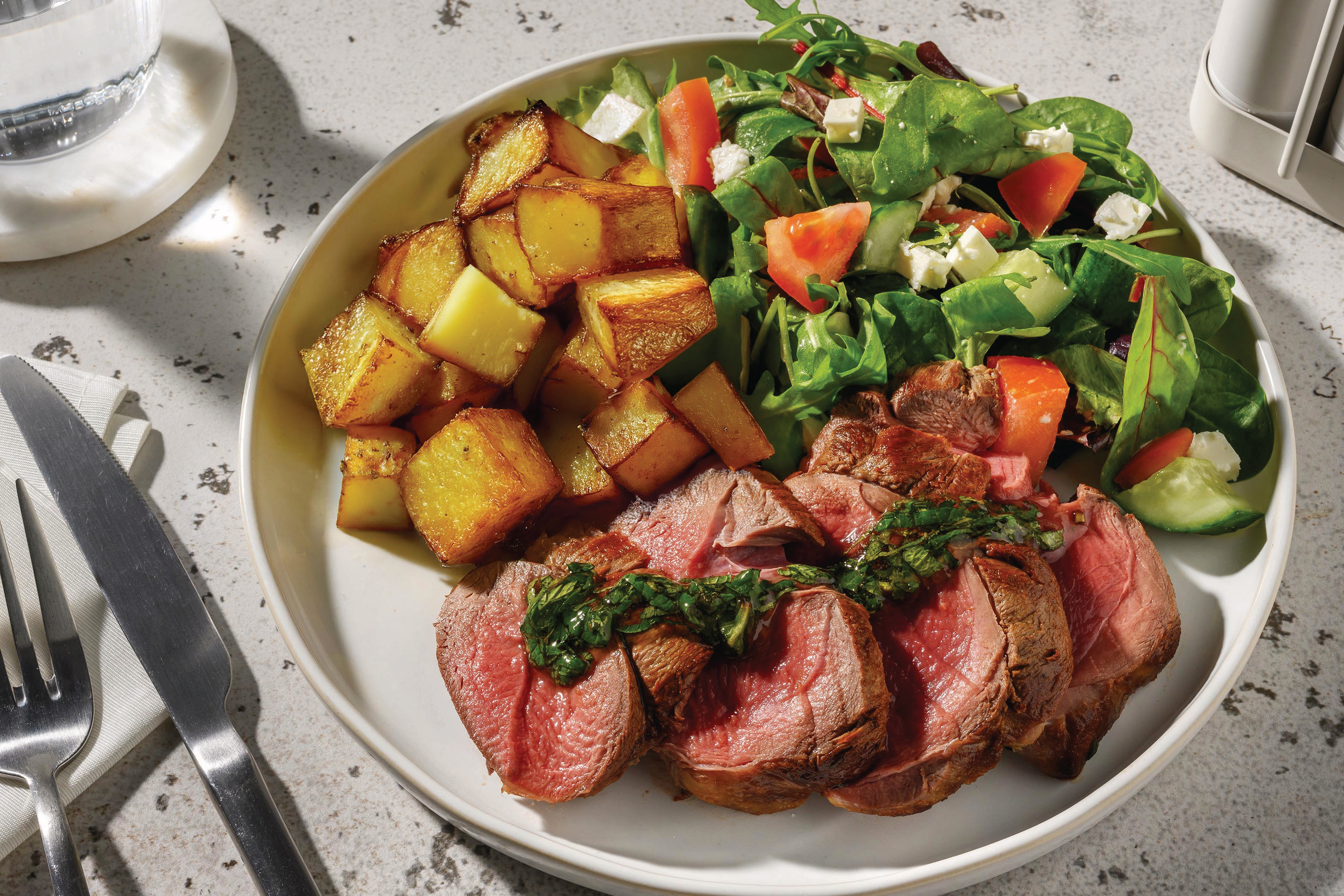 Rustic Roast Lamb & Mint Sauce