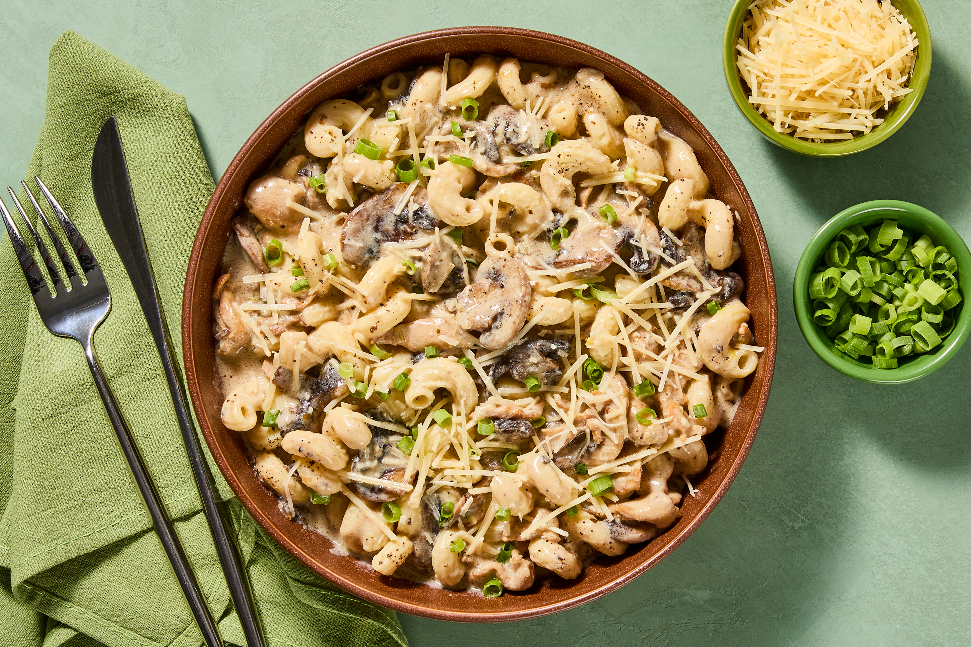 Sirloin Steak & Creamy Mushroom Cavatappi