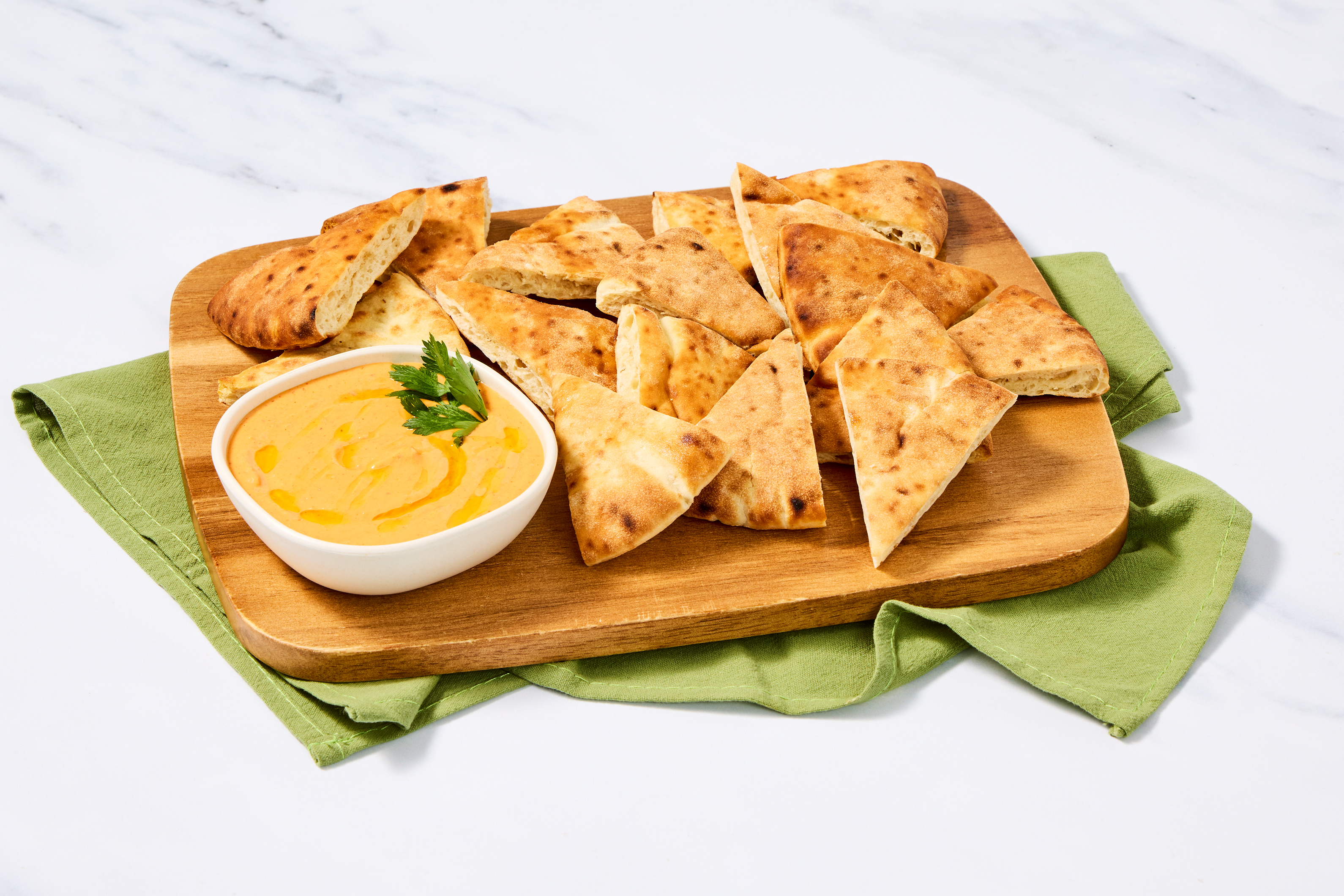 Sweet Heat Hummus and Pita Bread